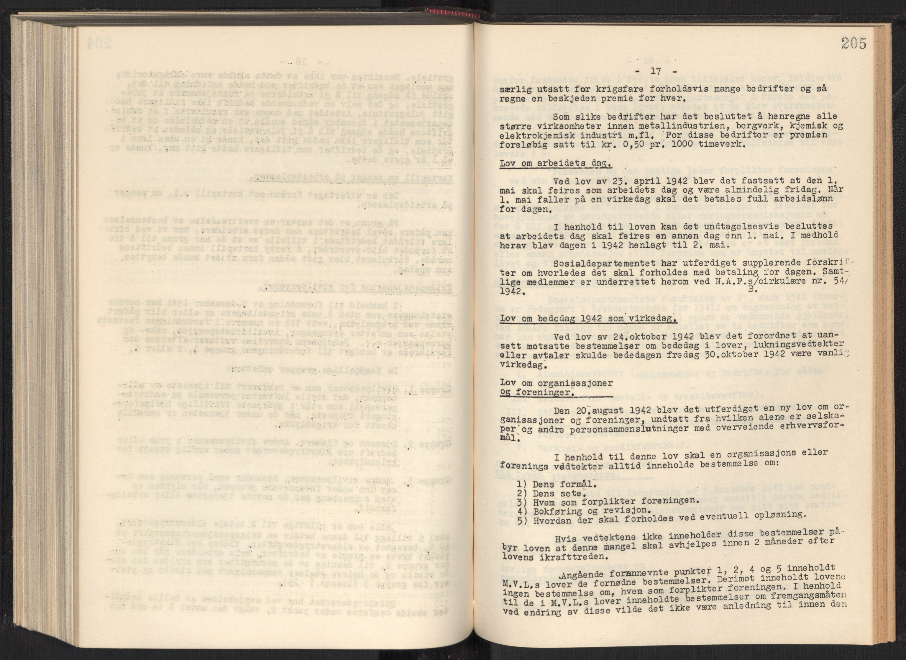 Teknologibedriftenes Landsforening TBL, AV/RA-PA-1700/A/Ad/L0006: Årsberetning med register, 1937-1943, s. 205