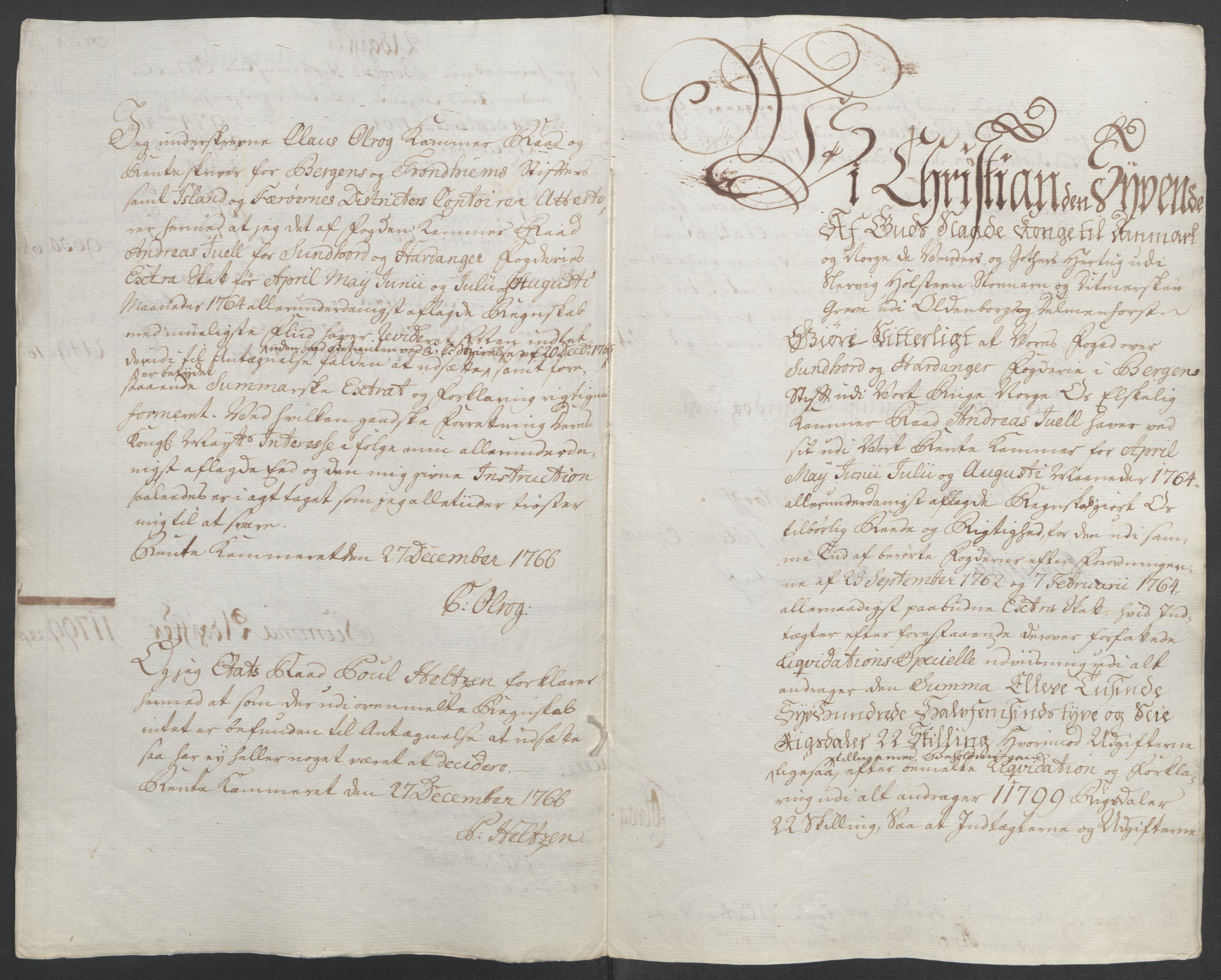 Rentekammeret inntil 1814, Reviderte regnskaper, Fogderegnskap, RA/EA-4092/R48/L3136: Ekstraskatten Sunnhordland og Hardanger, 1762-1772, s. 71