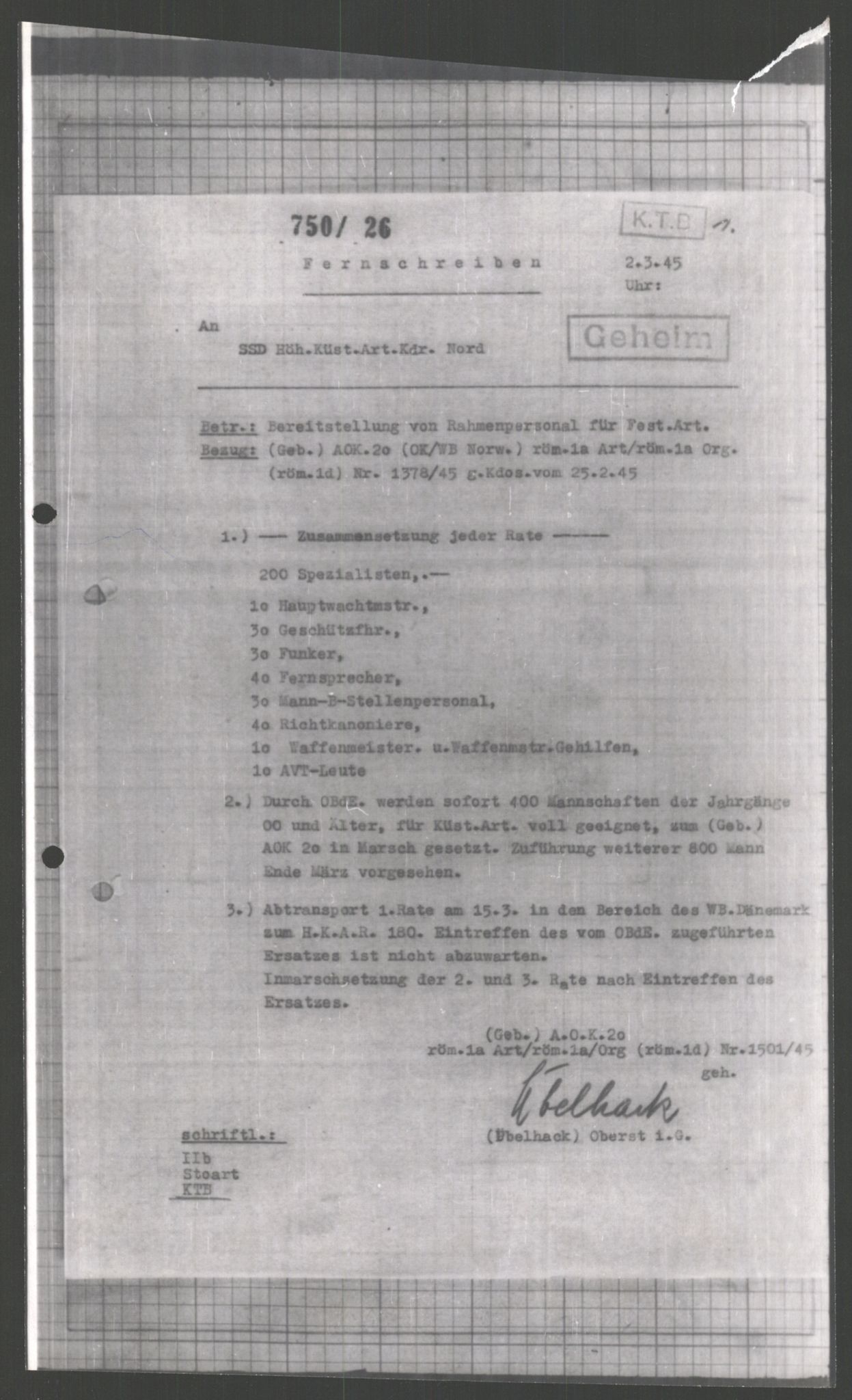 Forsvarets Overkommando. 2 kontor. Arkiv 11.4. Spredte tyske arkivsaker, AV/RA-RAFA-7031/D/Dar/Dara/L0003: Krigsdagbøker for 20. Gebirgs-Armee-Oberkommando (AOK 20), 1945, s. 405