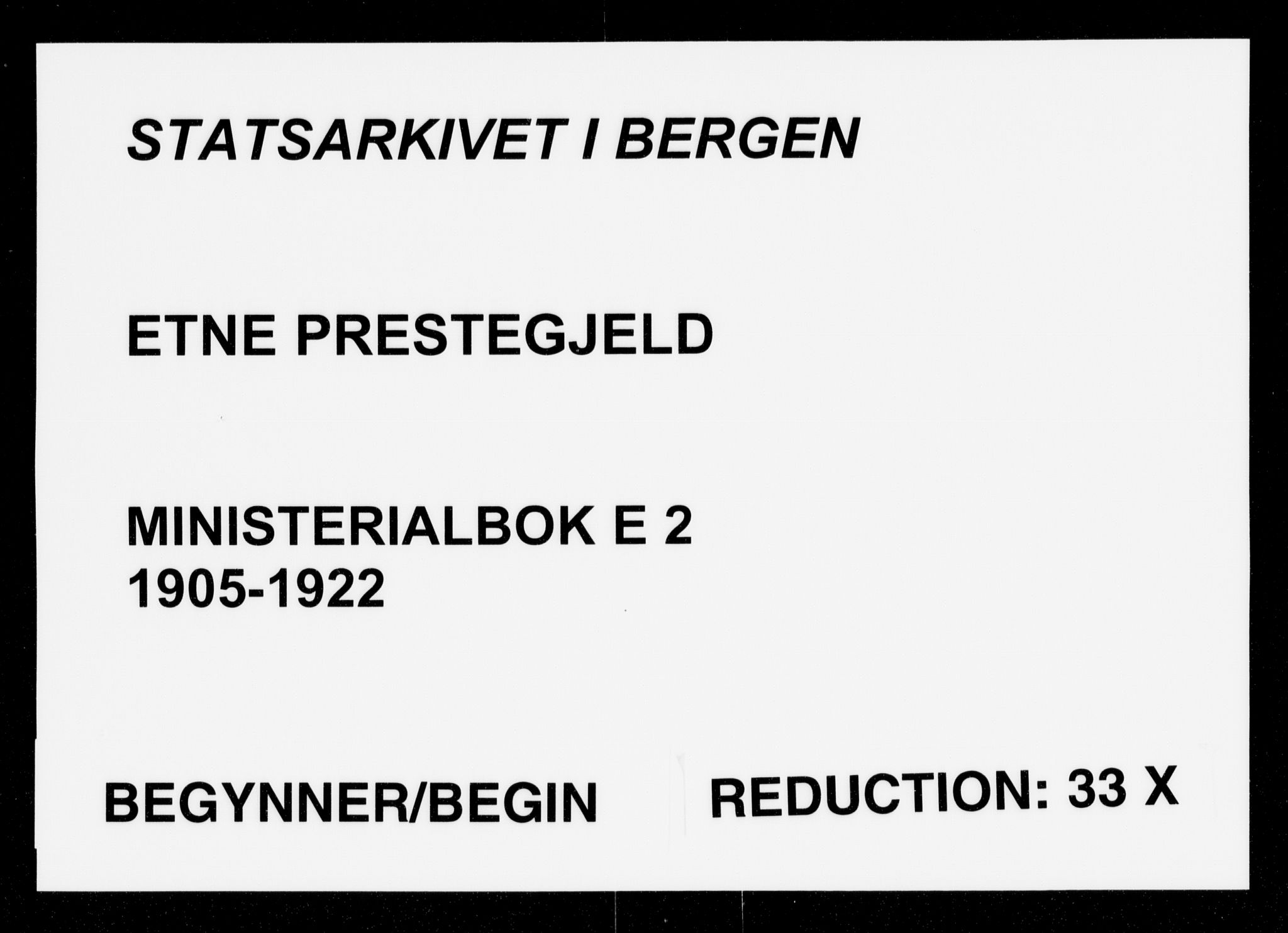 Etne sokneprestembete, AV/SAB-A-75001/H/Haa: Ministerialbok nr. E 2, 1905-1922