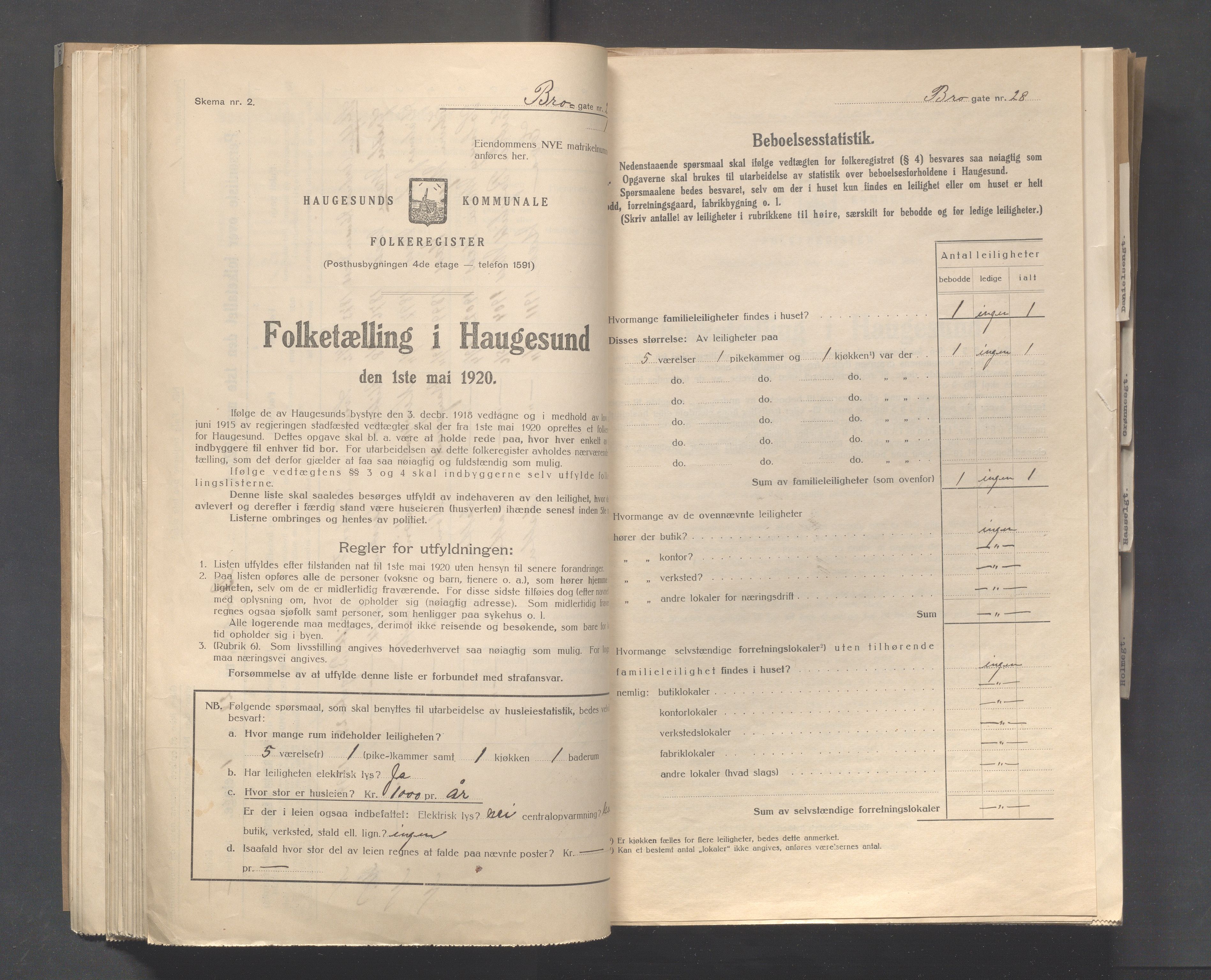 IKAR, Kommunal folketelling 1.5.1920 for Haugesund, 1920, s. 5675