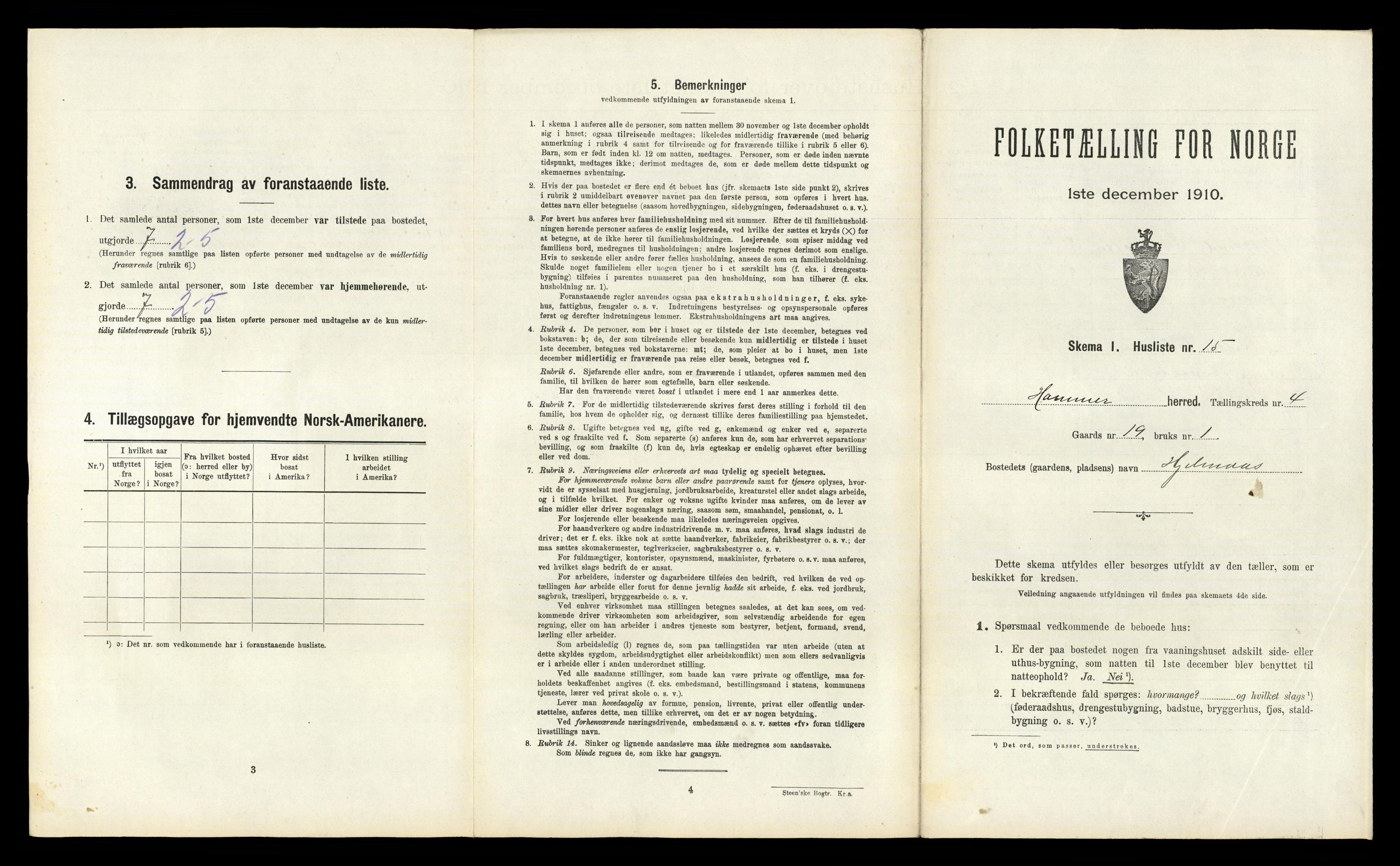 RA, Folketelling 1910 for 1254 Hamre herred, 1910, s. 266