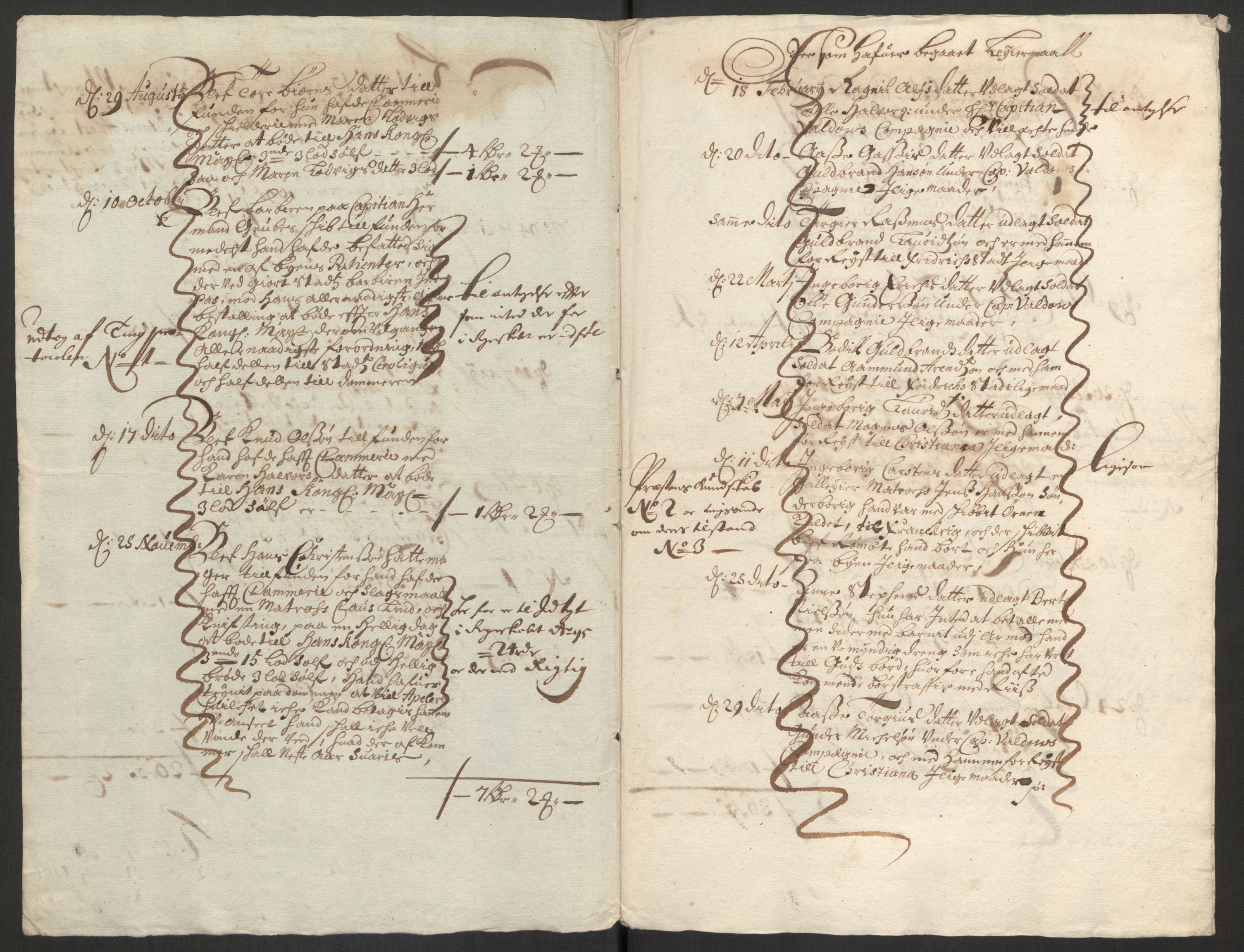 Rentekammeret inntil 1814, Reviderte regnskaper, Byregnskaper, RA/EA-4066/R/Rm/L0285: [M18] Sikt og sakefall, 1681-1718, s. 207