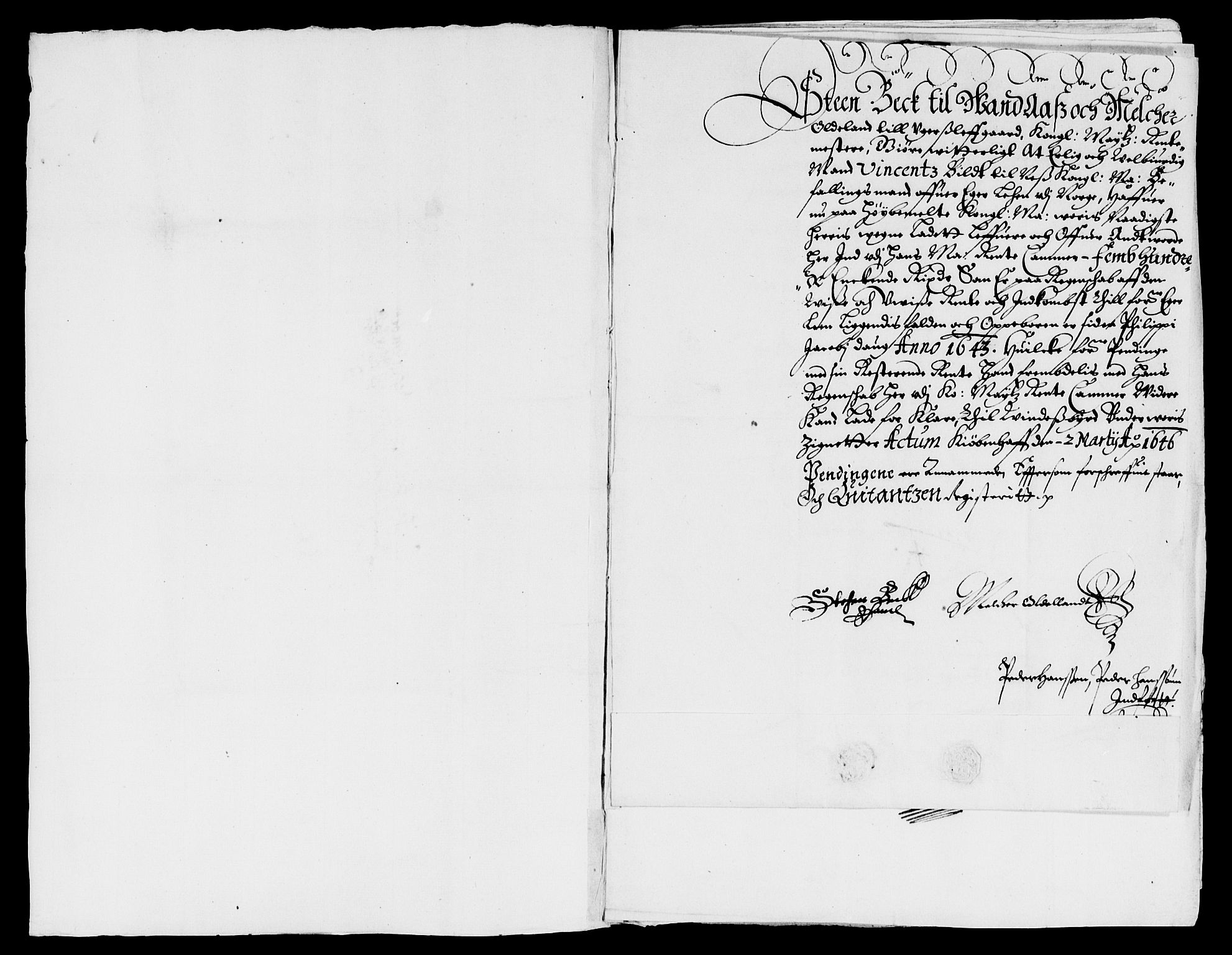 Rentekammeret inntil 1814, Reviderte regnskaper, Lensregnskaper, AV/RA-EA-5023/R/Rb/Rbm/L0008: Eiker len, 1643-1648