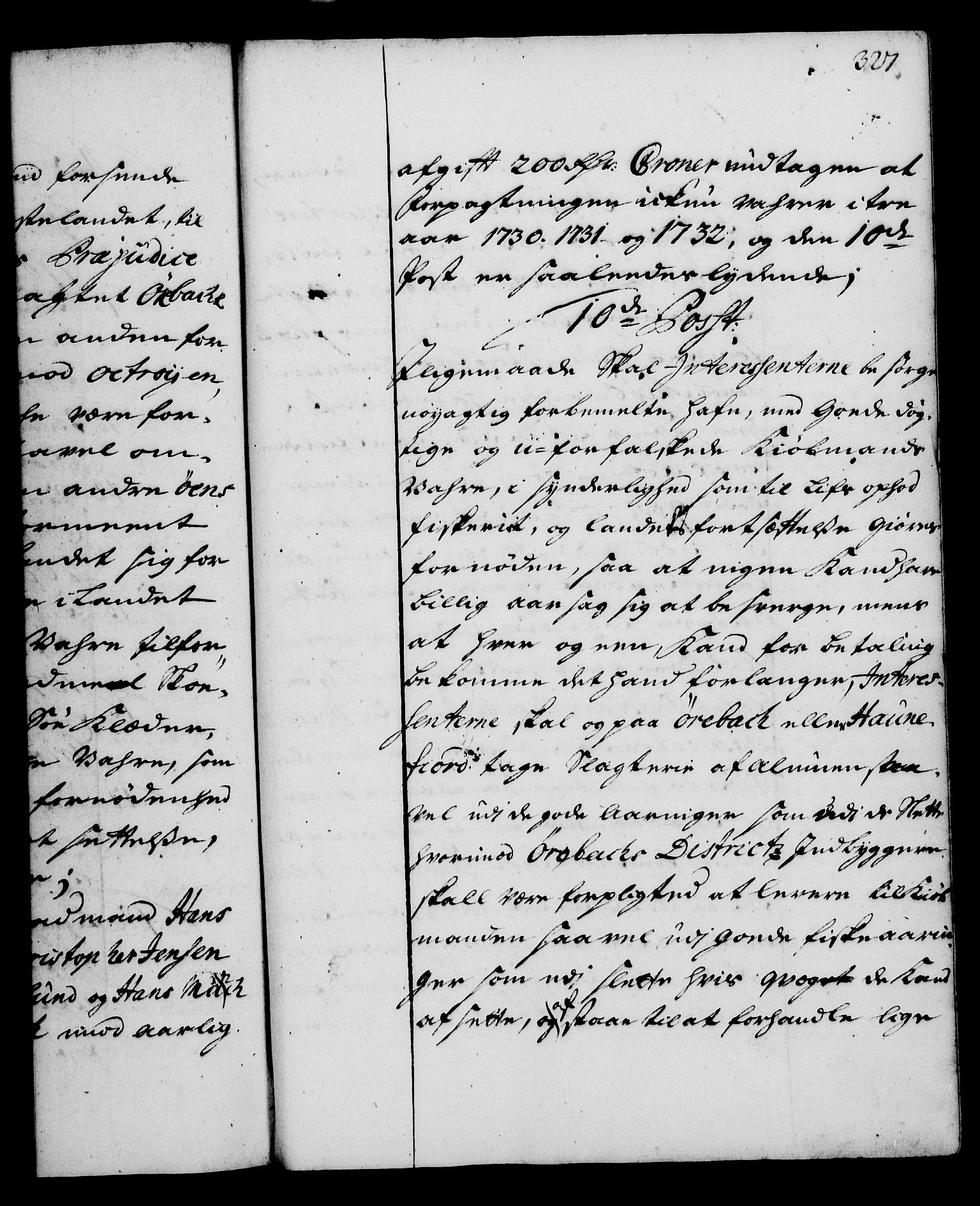 Rentekammeret, Kammerkanselliet, AV/RA-EA-3111/G/Gg/Gga/L0003: Norsk ekspedisjonsprotokoll med register (merket RK 53.3), 1727-1734, s. 327