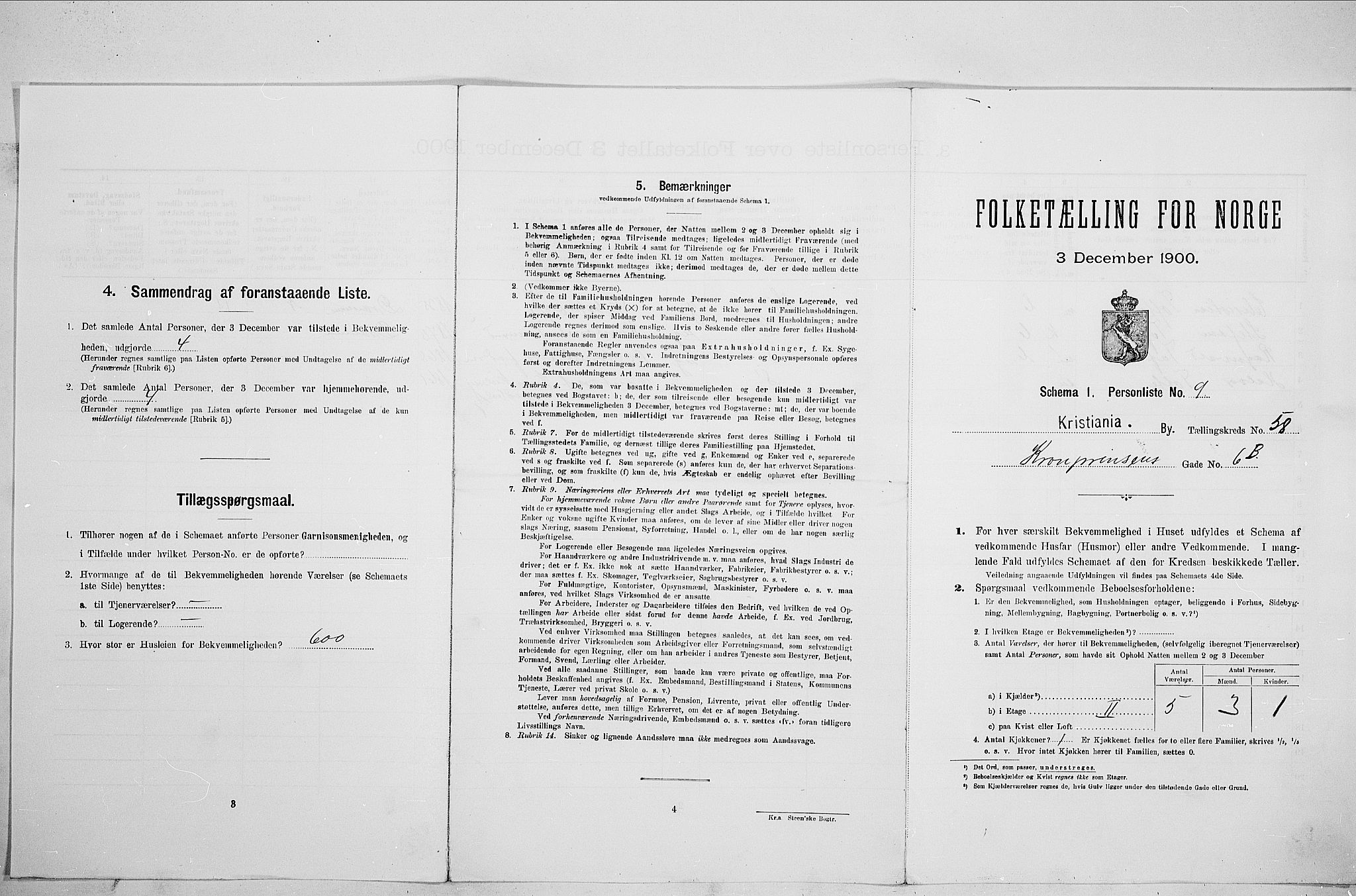 SAO, Folketelling 1900 for 0301 Kristiania kjøpstad, 1900, s. 49834