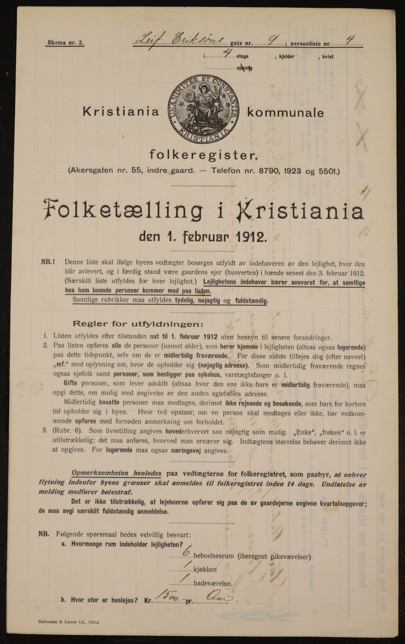 OBA, Kommunal folketelling 1.2.1912 for Kristiania, 1912, s. 57836