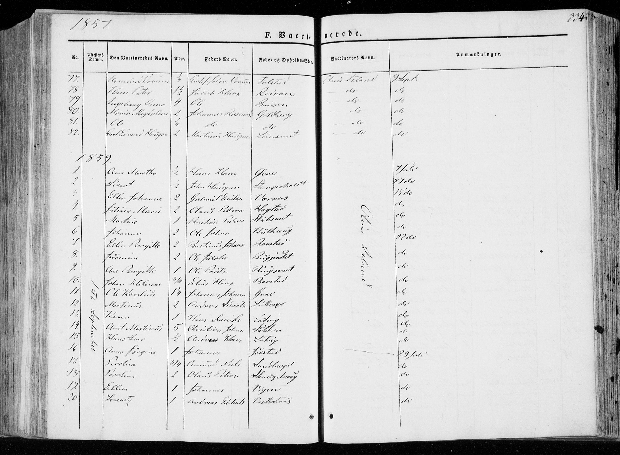 Ministerialprotokoller, klokkerbøker og fødselsregistre - Nord-Trøndelag, AV/SAT-A-1458/722/L0218: Ministerialbok nr. 722A05, 1843-1868, s. 334