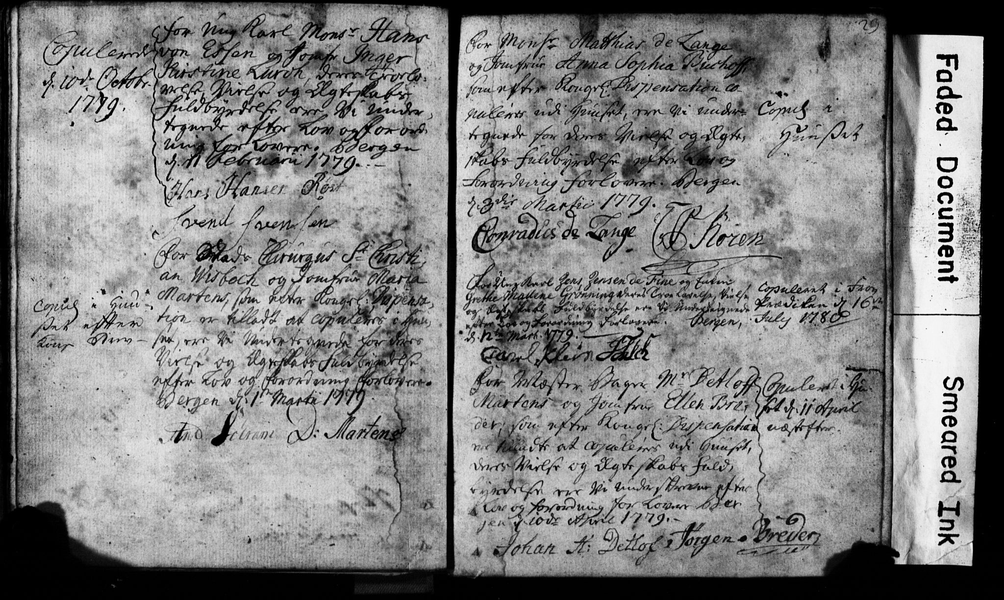 Korskirken sokneprestembete, SAB/A-76101: Forlovererklæringer nr. II.5.1, 1776-1816, s. 23