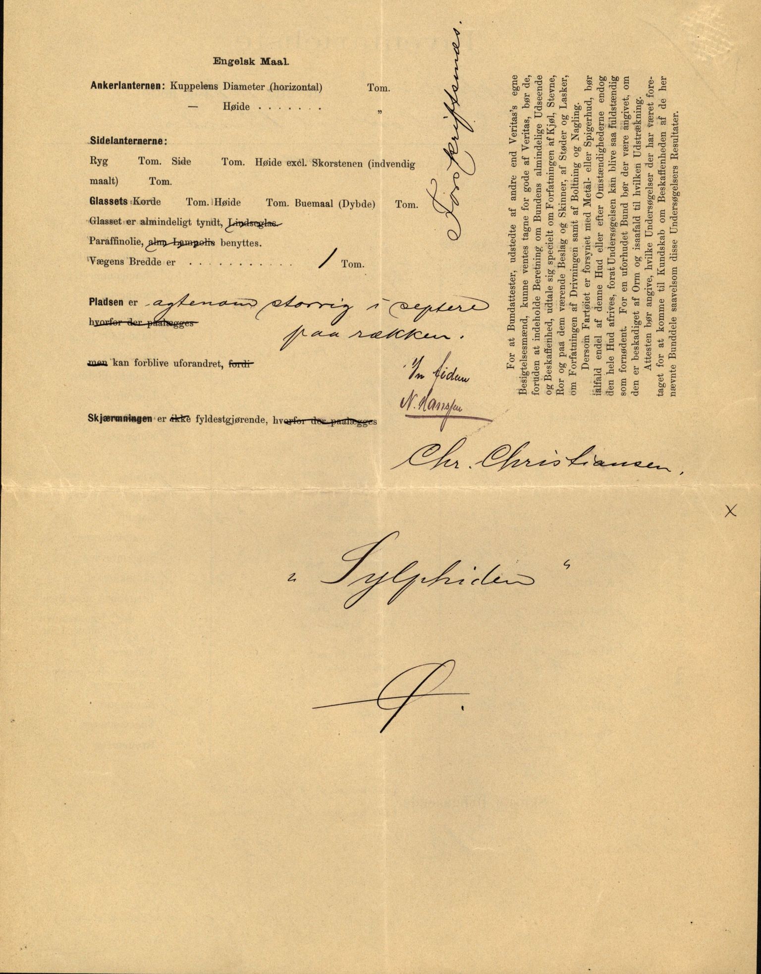 Pa 63 - Østlandske skibsassuranceforening, VEMU/A-1079/G/Ga/L0028/0002: Havaridokumenter / Marie, Favorit, Tabor, Sylphiden, Berthel, America, 1892, s. 68