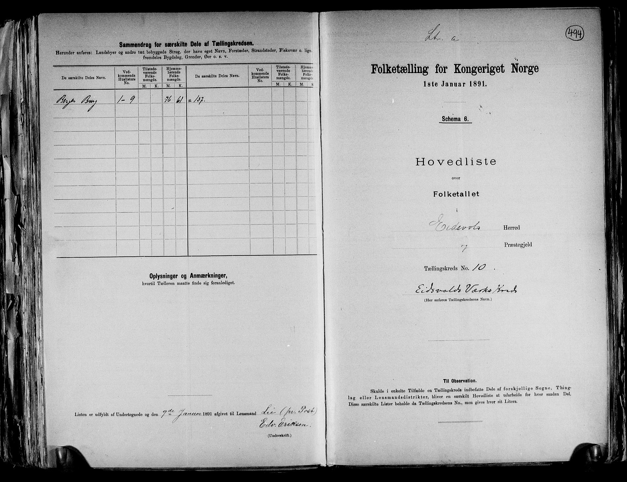 RA, Folketelling 1891 for 0237 Eidsvoll herred, 1891, s. 31