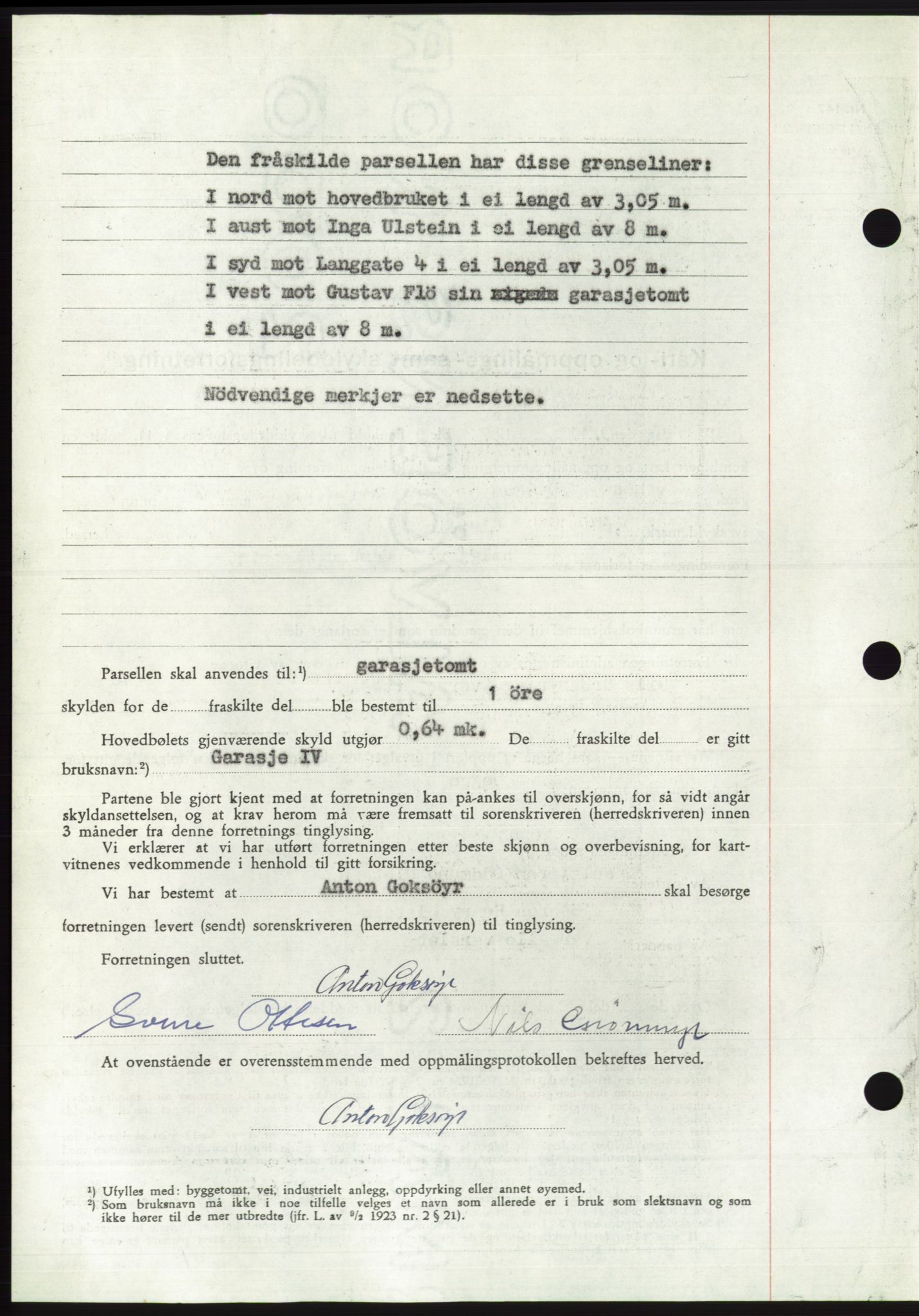 Søre Sunnmøre sorenskriveri, AV/SAT-A-4122/1/2/2C/L0108: Pantebok nr. 34A, 1957-1958, Dagboknr: 2893/1957