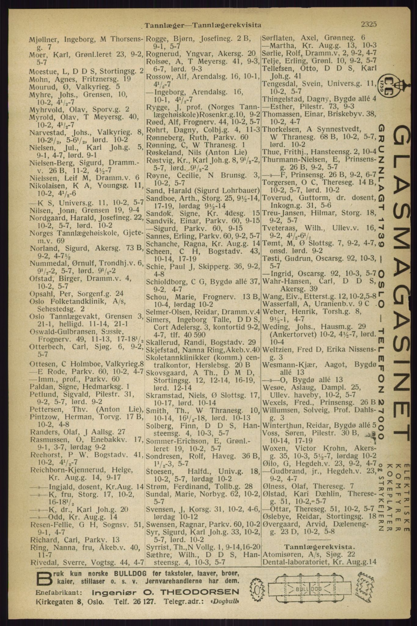 Kristiania/Oslo adressebok, PUBL/-, 1933, s. 2325