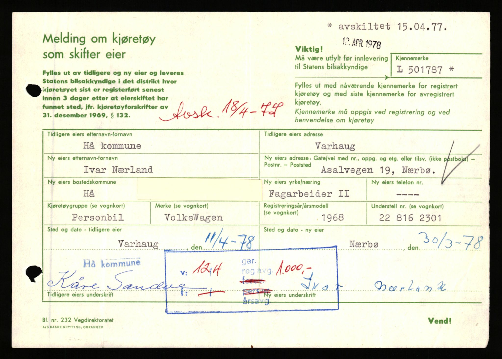 Stavanger trafikkstasjon, AV/SAST-A-101942/0/F/L0077: L-500000 - L-502999, 1930-1971, s. 1229