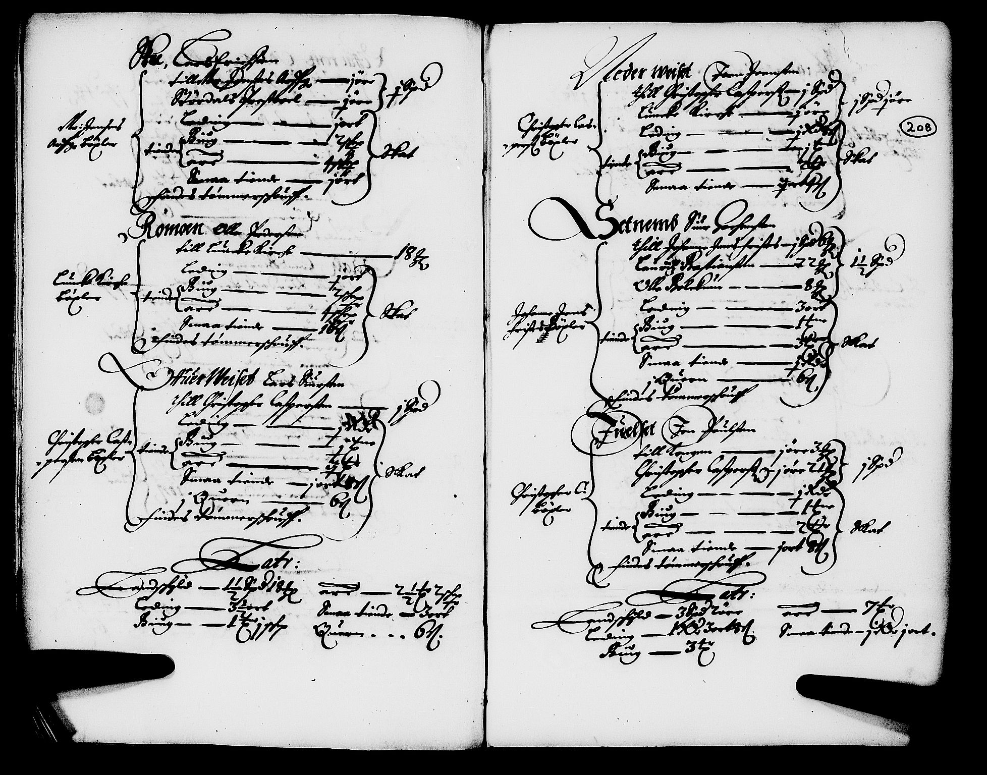 Rentekammeret inntil 1814, Realistisk ordnet avdeling, AV/RA-EA-4070/N/Nb/Nba/L0054: Stjørdal len, 1669, s. 207b-208a