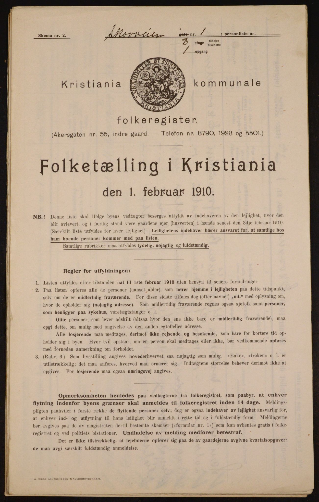 OBA, Kommunal folketelling 1.2.1910 for Kristiania, 1910, s. 91916