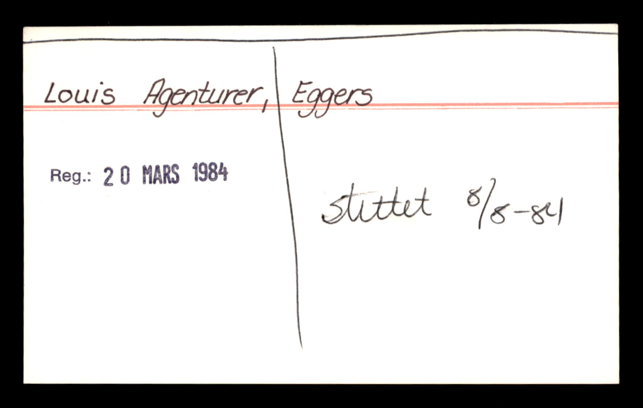 Oslo byfogd, Handelsregisteret, SAT/A-10867/G/Ga/Gad/L0053: Kartotekkort - Slettede foretak, Lou-Mas, 1890-1990