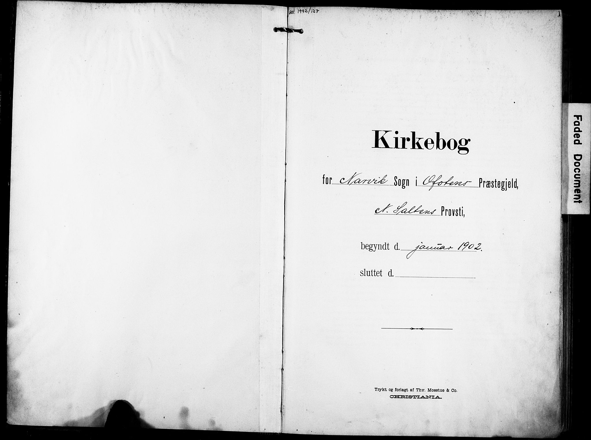 Ministerialprotokoller, klokkerbøker og fødselsregistre - Nordland, AV/SAT-A-1459/871/L0994: Ministerialbok nr. 871A10, 1902-1910, s. 1