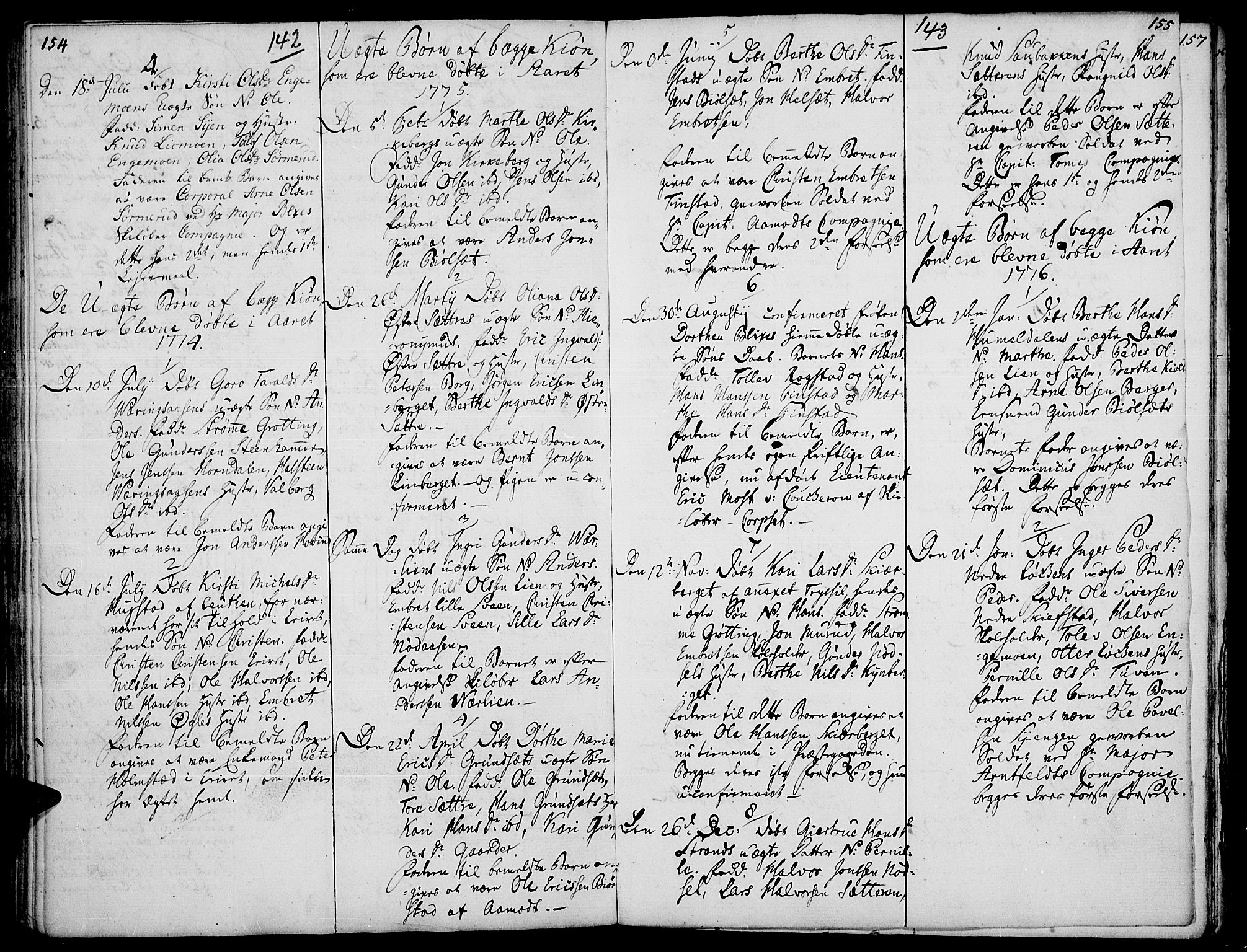 Elverum prestekontor, AV/SAH-PREST-044/H/Ha/Haa/L0003: Ministerialbok nr. 3, 1757-1776, s. 142-143