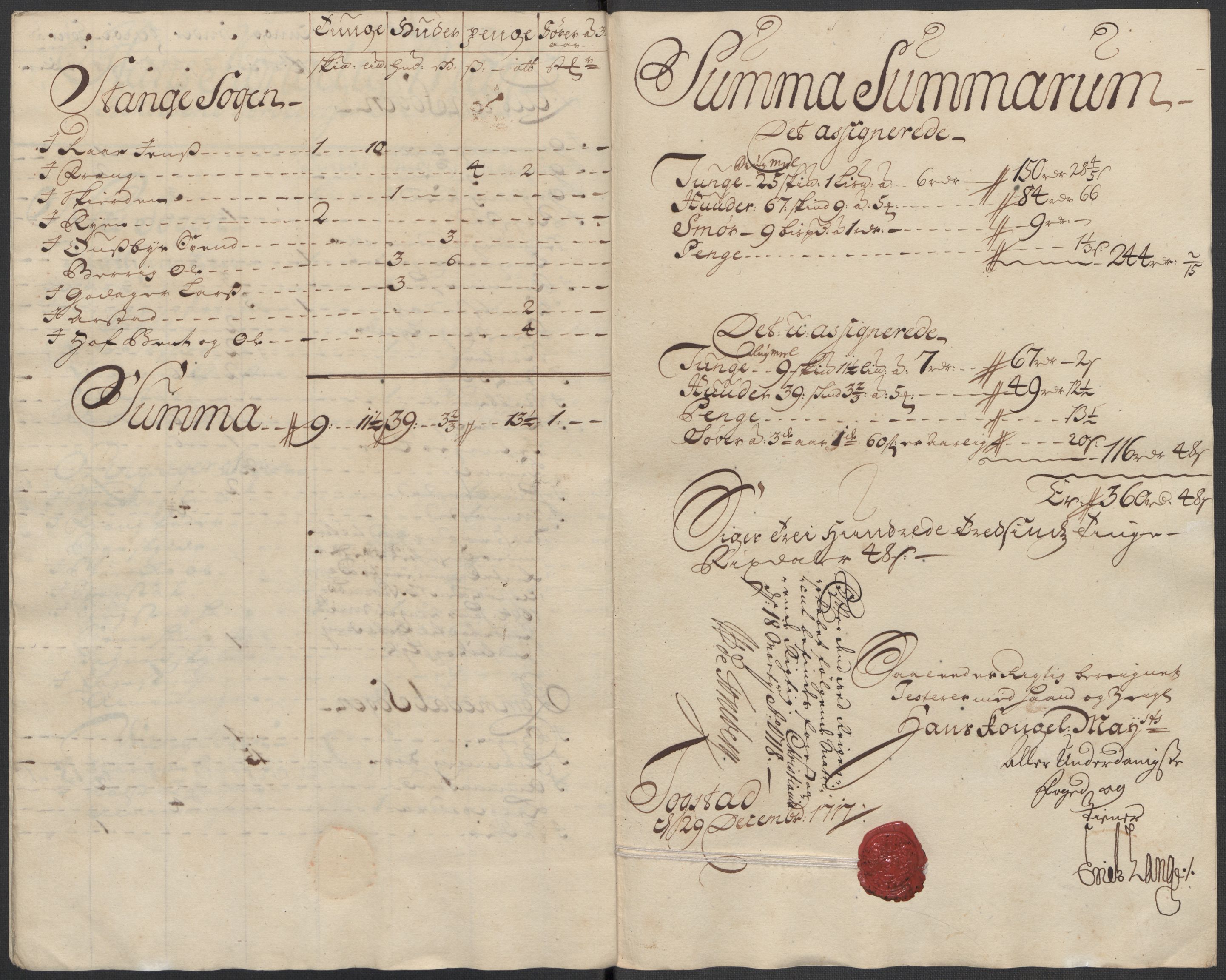Rentekammeret inntil 1814, Reviderte regnskaper, Fogderegnskap, RA/EA-4092/R16/L1056: Fogderegnskap Hedmark, 1717, s. 189