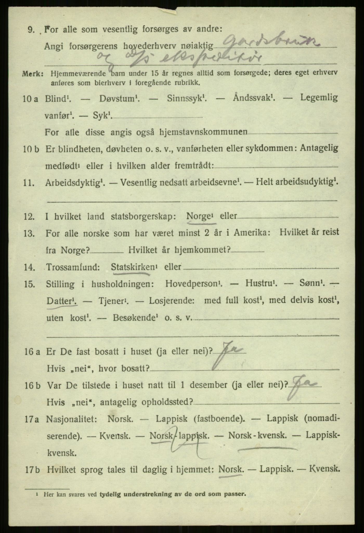 SATØ, Folketelling 1920 for 1933 Balsfjord herred, 1920, s. 3736