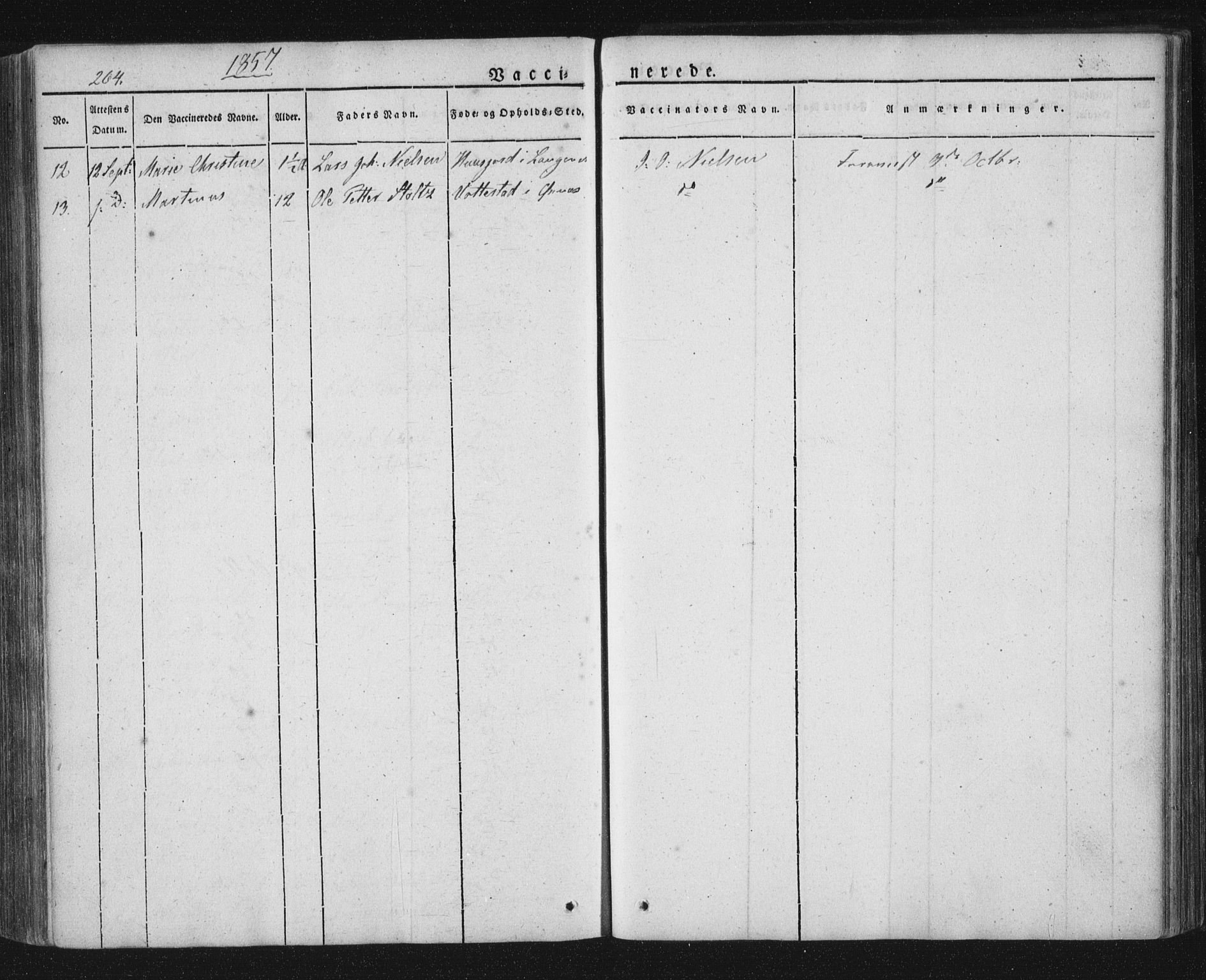 Ministerialprotokoller, klokkerbøker og fødselsregistre - Nordland, AV/SAT-A-1459/893/L1332: Ministerialbok nr. 893A05, 1841-1858, s. 264