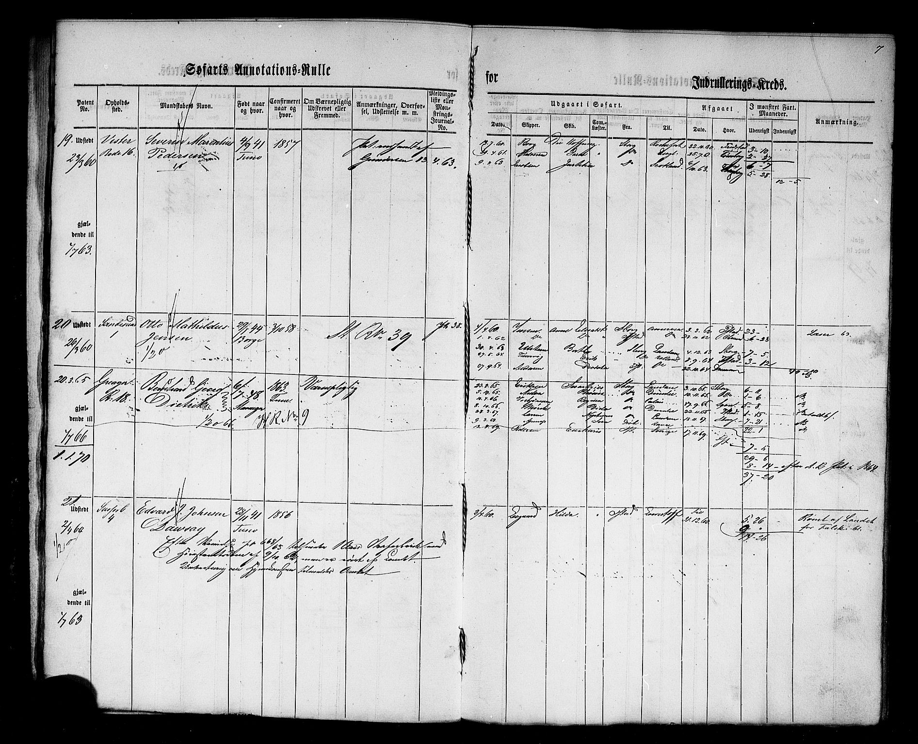 Sarpsborg mønstringskontor, AV/SAO-A-10569c/F/Fc/Fca/L0001: Annotasjonsrulle, 1860-1868, s. 9