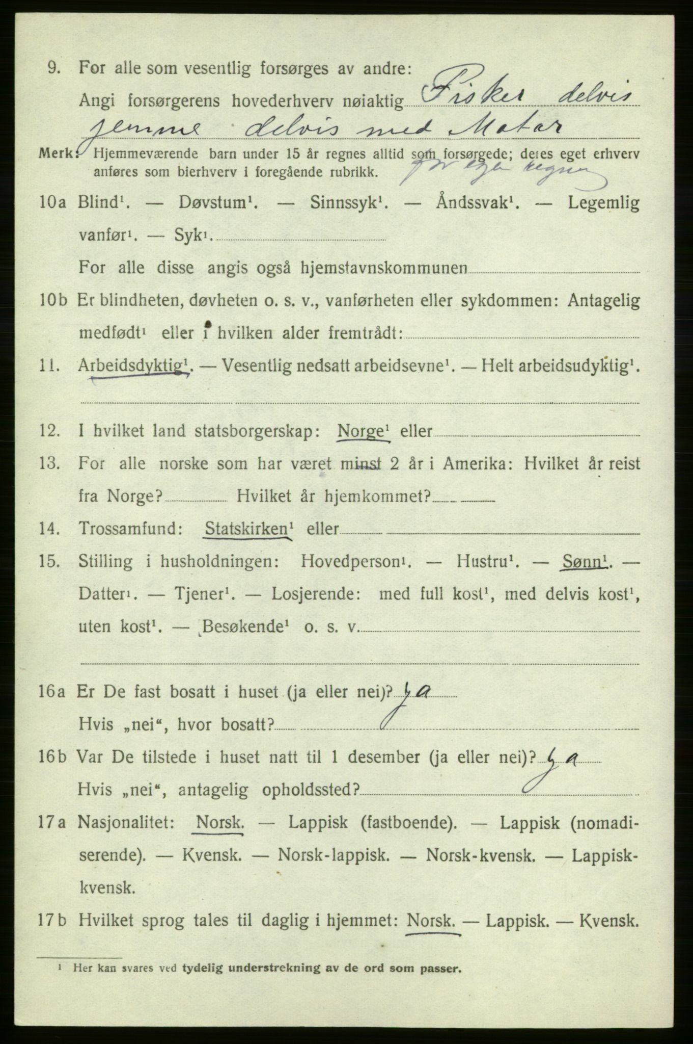 SATØ, Folketelling 1920 for 2017 Kvalsund herred, 1920, s. 641