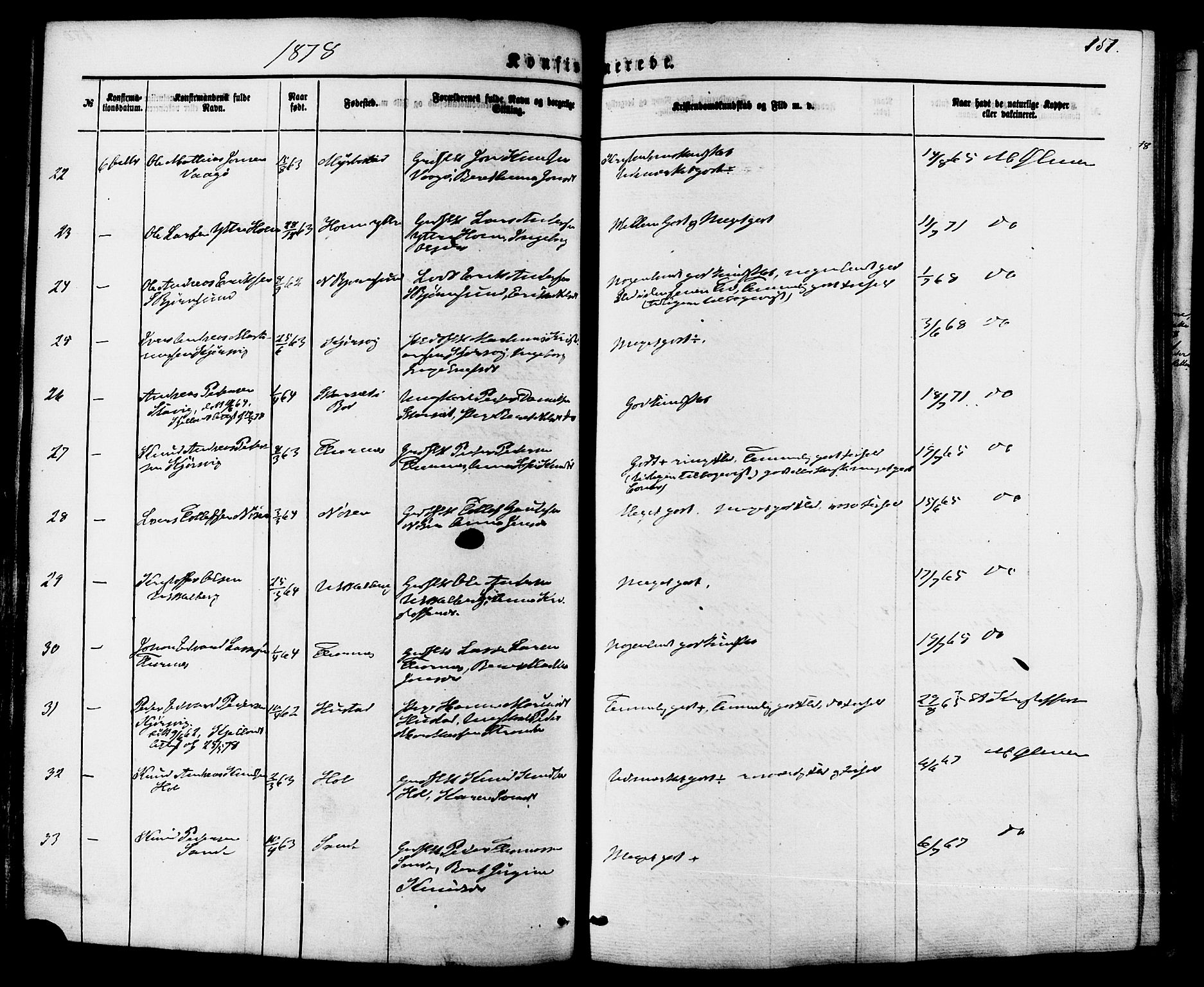 Ministerialprotokoller, klokkerbøker og fødselsregistre - Møre og Romsdal, SAT/A-1454/565/L0749: Ministerialbok nr. 565A03, 1871-1886, s. 151