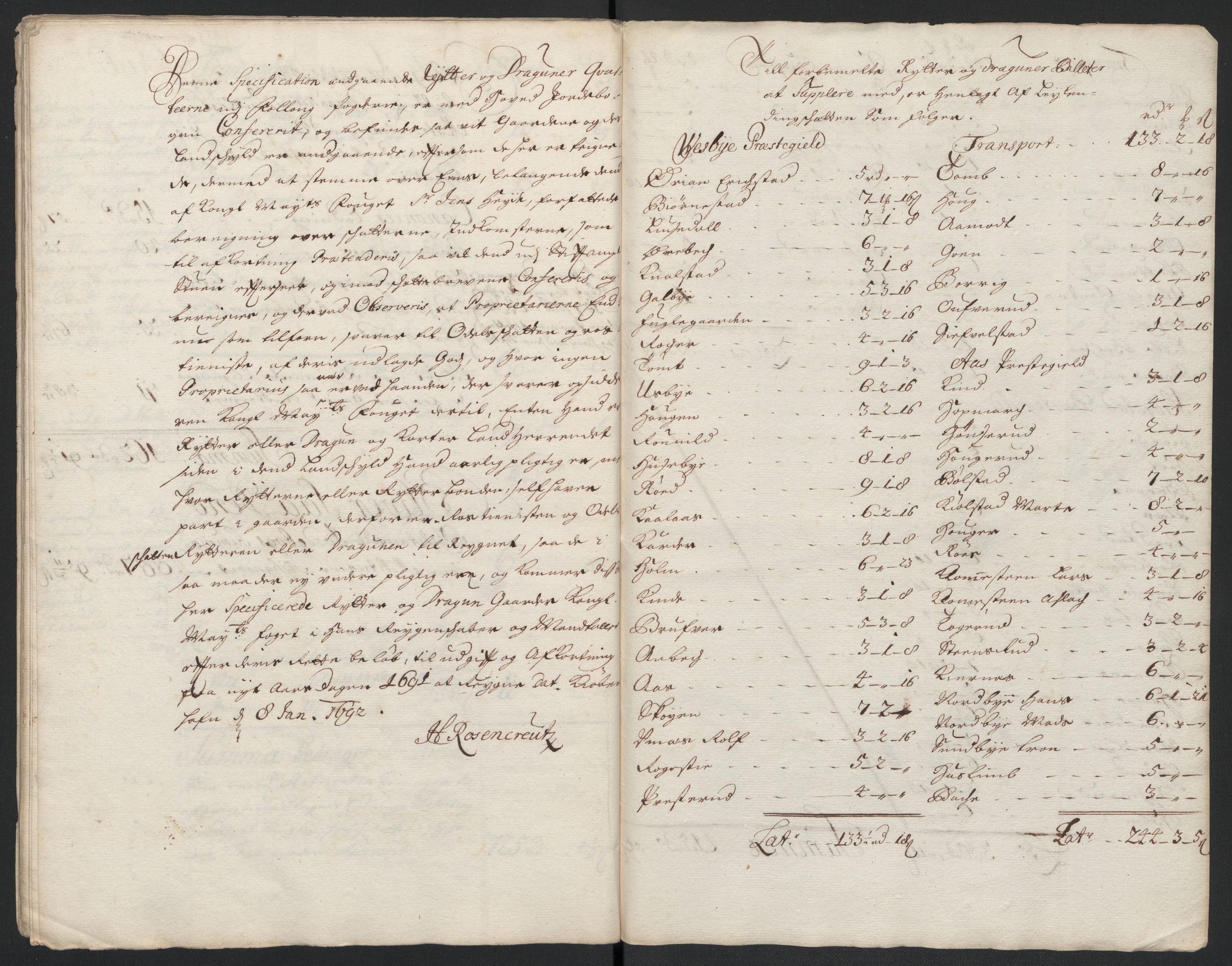 Rentekammeret inntil 1814, Reviderte regnskaper, Fogderegnskap, AV/RA-EA-4092/R10/L0440: Fogderegnskap Aker og Follo, 1696-1697, s. 195