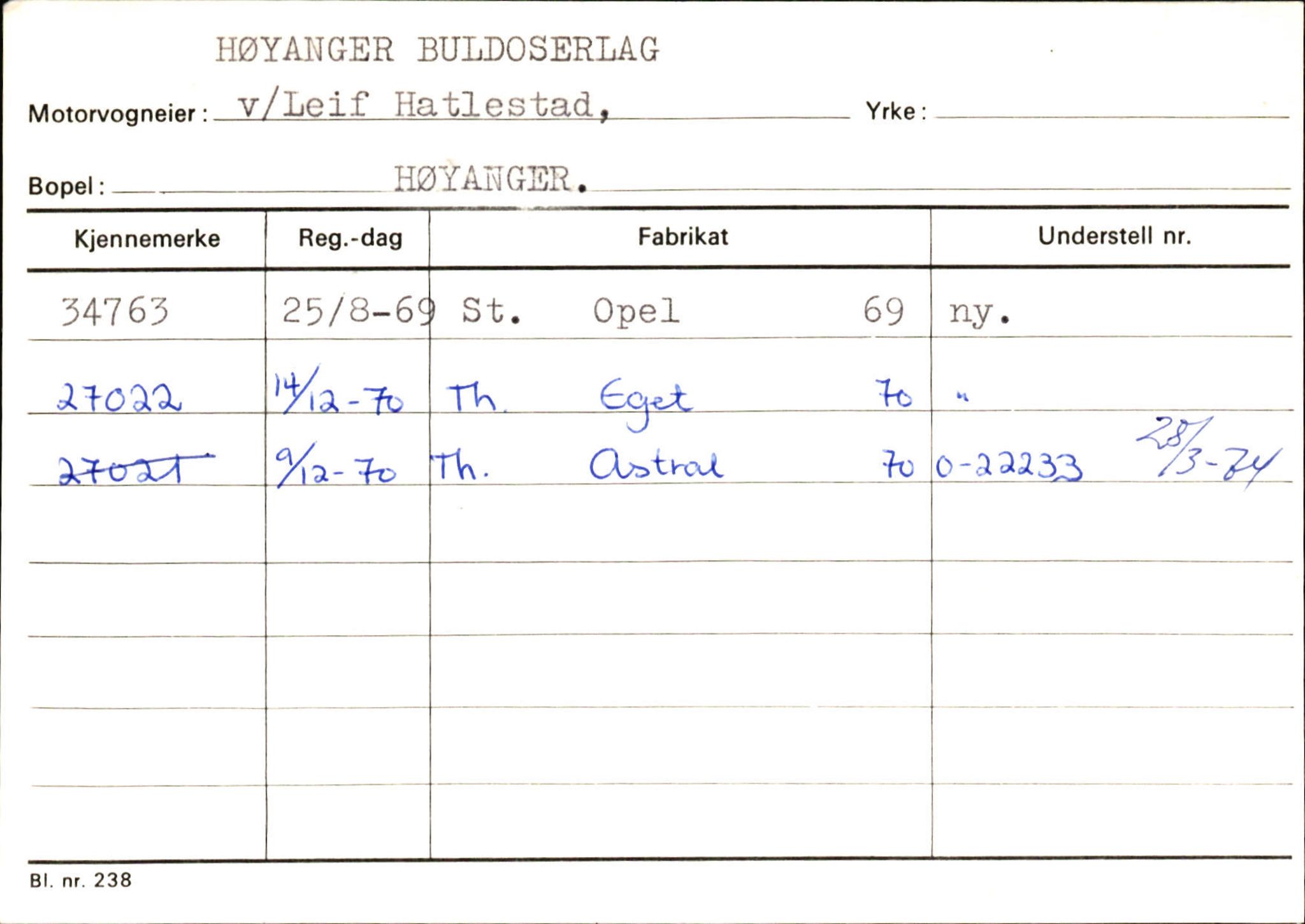 Statens vegvesen, Sogn og Fjordane vegkontor, AV/SAB-A-5301/4/F/L0130: Eigarregister Eid T-Å. Høyanger A-O, 1945-1975, s. 1561