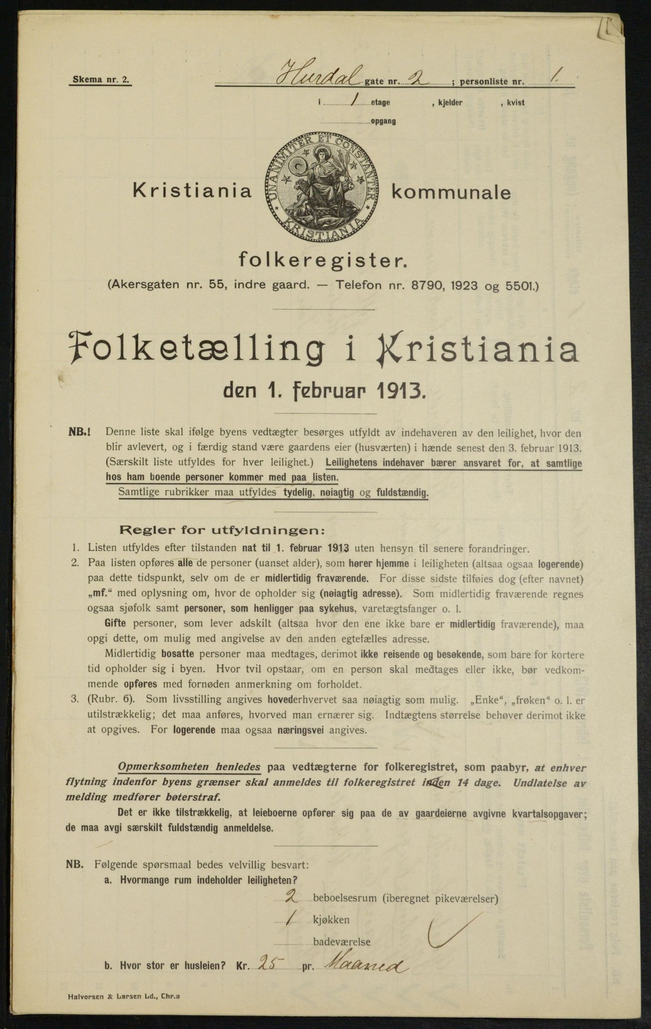 OBA, Kommunal folketelling 1.2.1913 for Kristiania, 1913, s. 42068