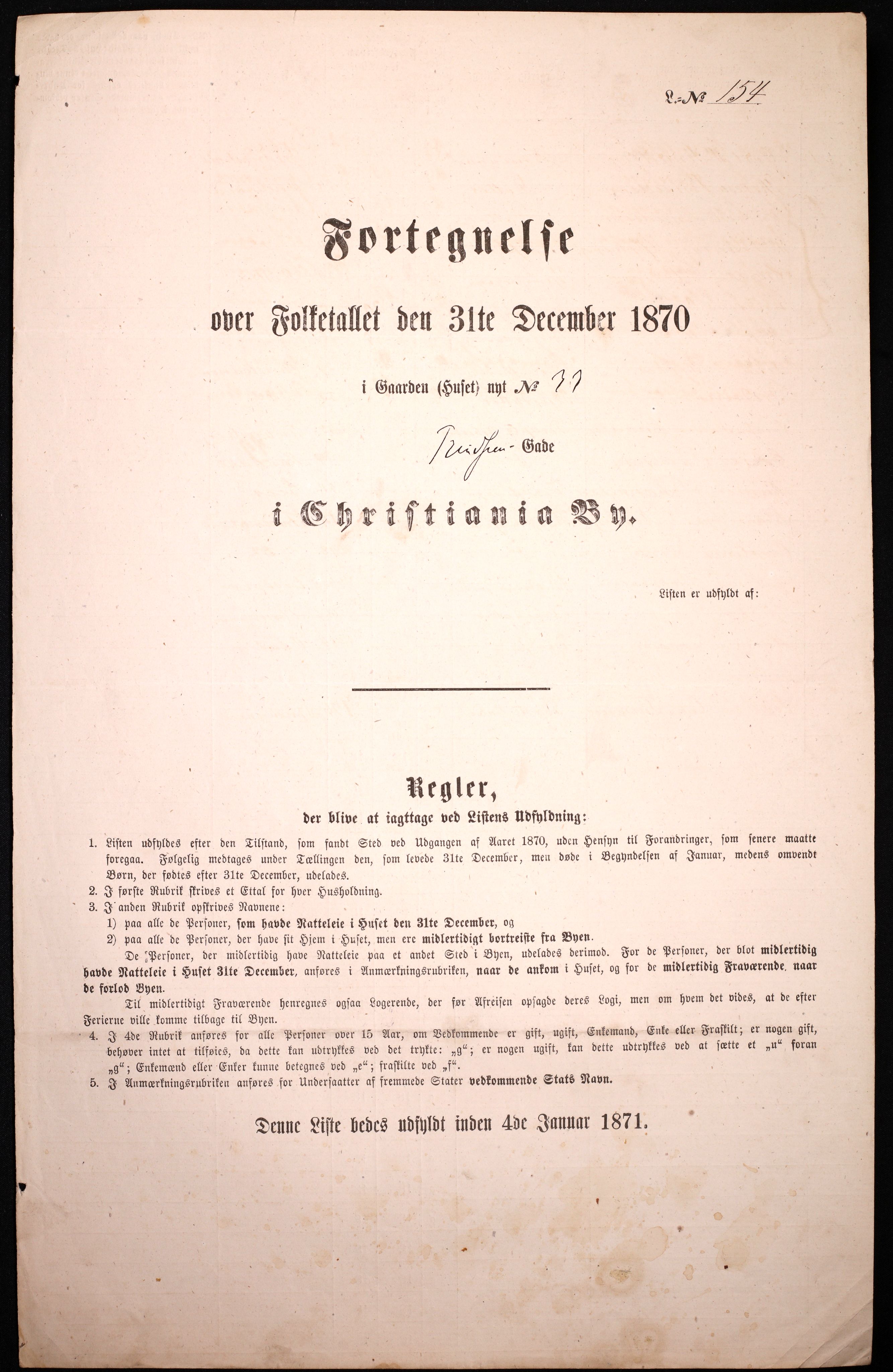 RA, Folketelling 1870 for 0301 Kristiania kjøpstad, 1870, s. 2855