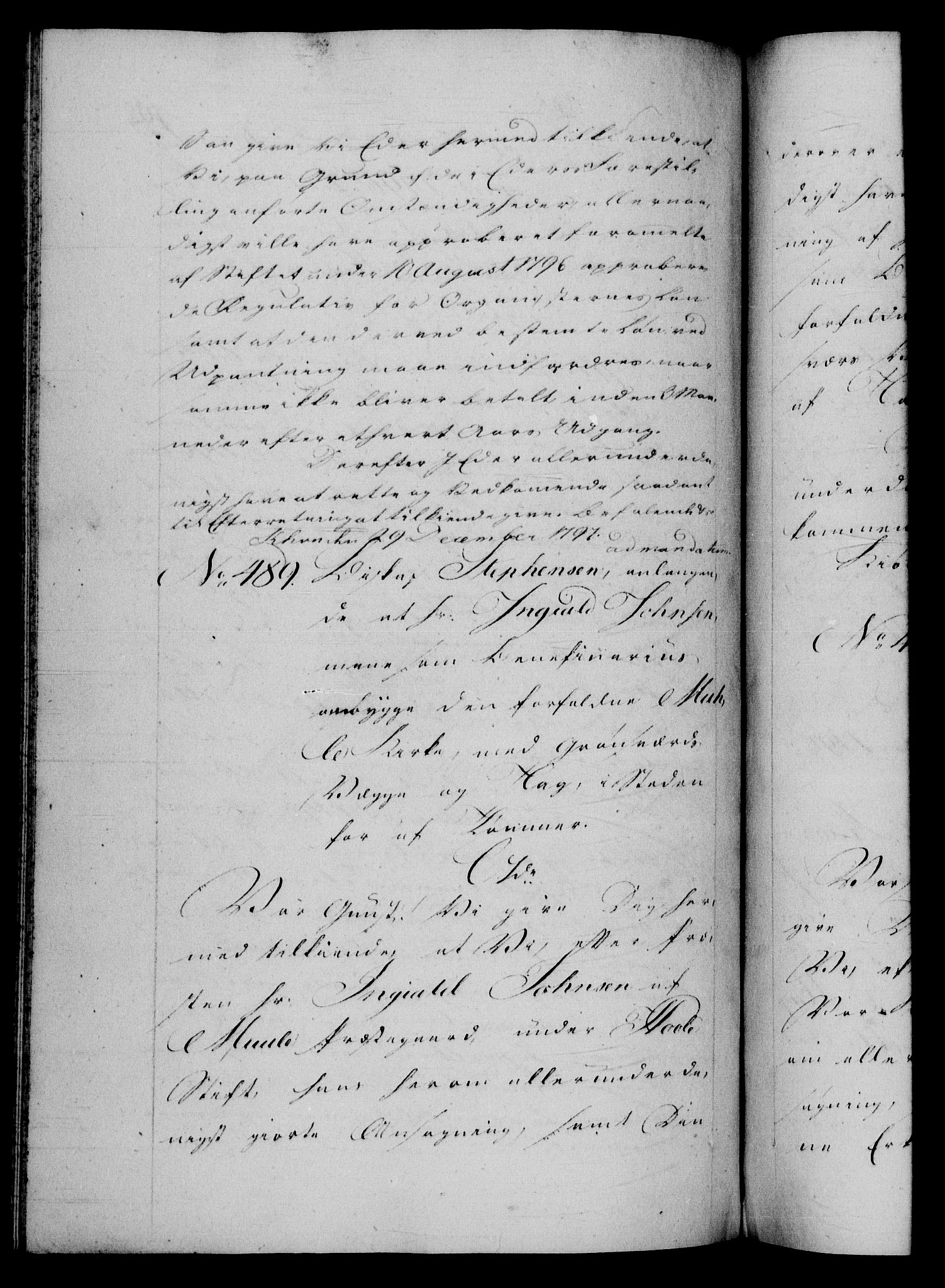 Danske Kanselli 1572-1799, AV/RA-EA-3023/F/Fc/Fca/Fcab/L0046: Norske tegnelser, 1797-1799, s. 192b