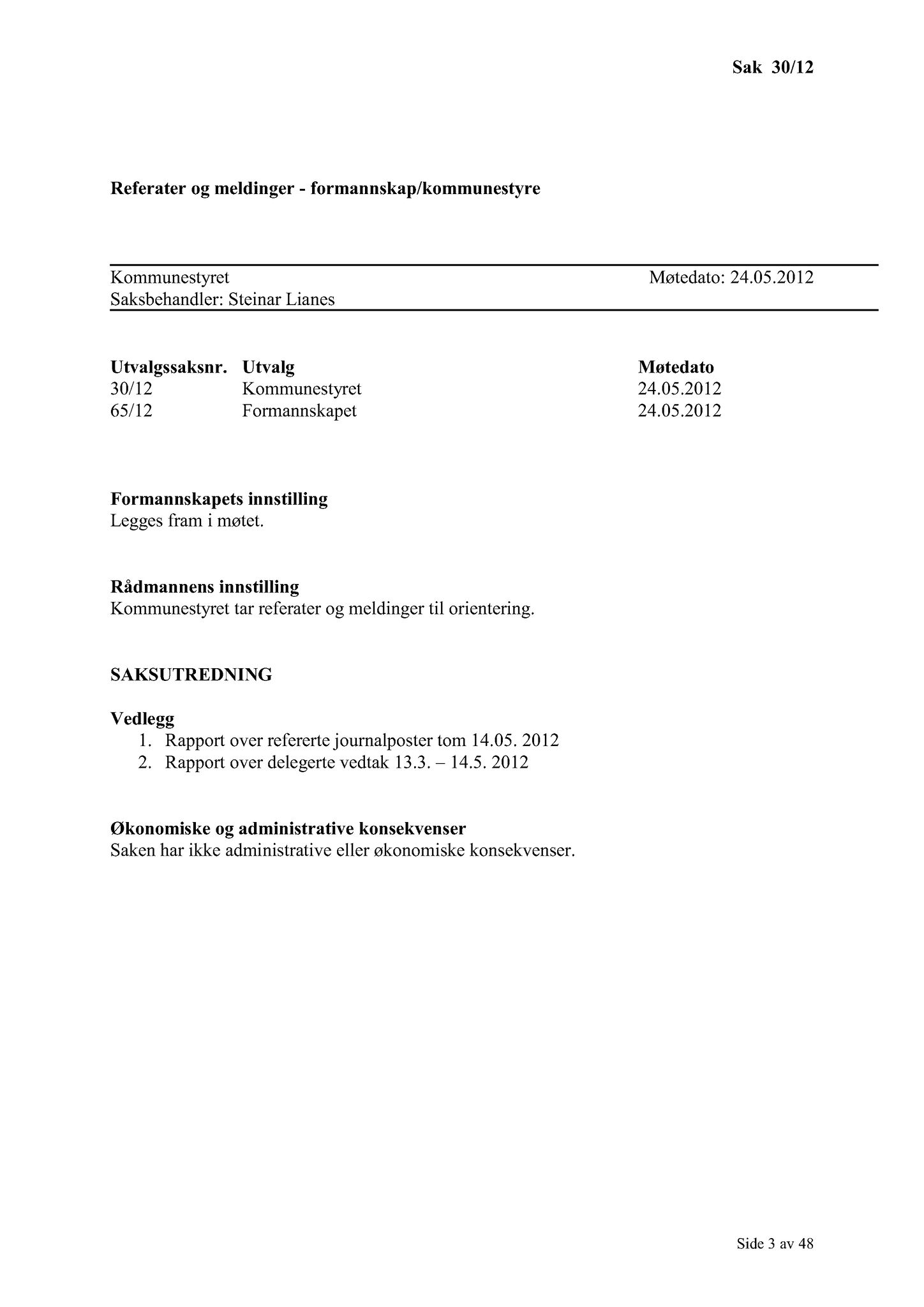 Klæbu Kommune, TRKO/KK/01-KS/L005: Kommunestyret - Møtedokumenter, 2012, s. 702