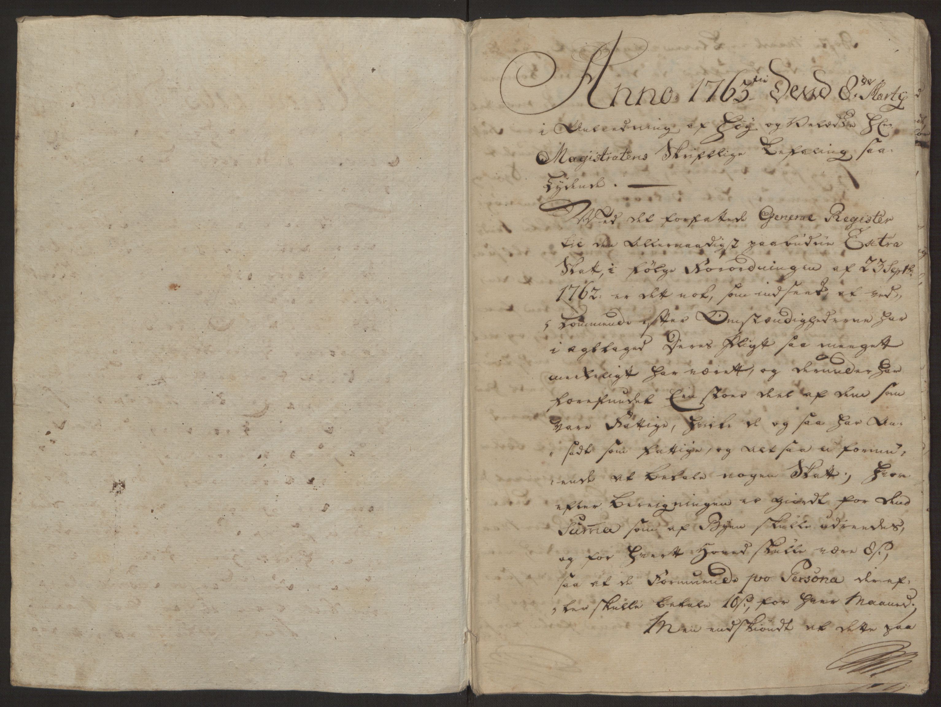 Rentekammeret inntil 1814, Reviderte regnskaper, Byregnskaper, RA/EA-4066/R/Rp/L0365/0001: [P20] Kontribusjonsregnskap / Ekstraskatt, 1762, s. 208