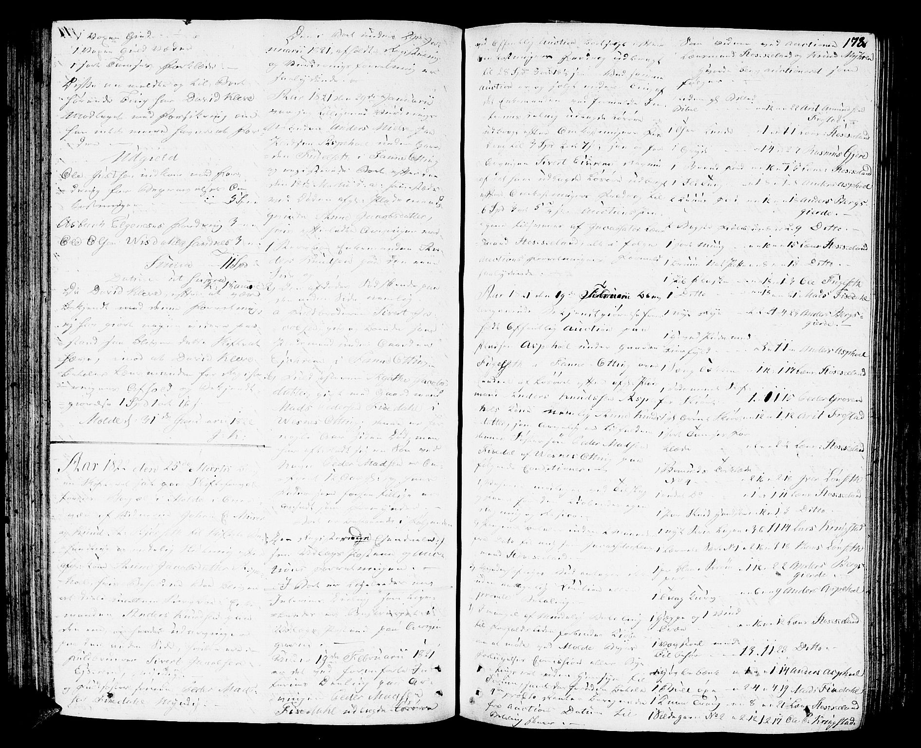 Romsdal sorenskriveri, SAT/A-4149/1/3/3A/L0015: Skifteutlodnings Protokoll 1, 1821-1823, s. 178