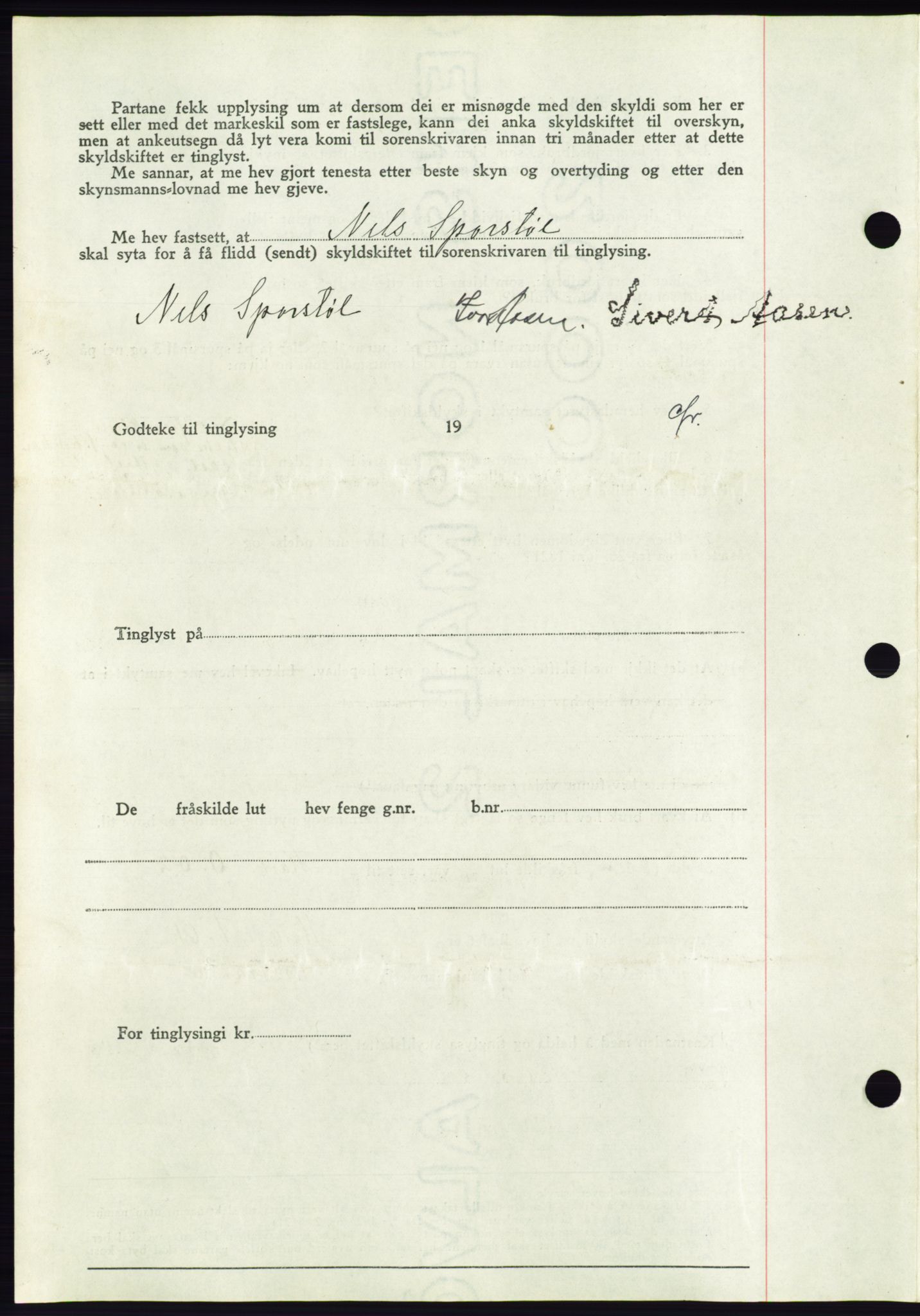 Søre Sunnmøre sorenskriveri, AV/SAT-A-4122/1/2/2C/L0067: Pantebok nr. 61, 1938-1939, Dagboknr: 449/1939