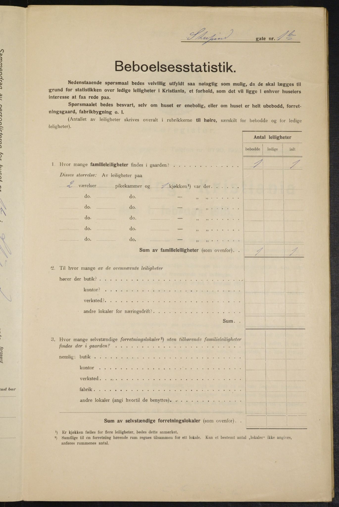 OBA, Kommunal folketelling 1.2.1915 for Kristiania, 1915, s. 104690