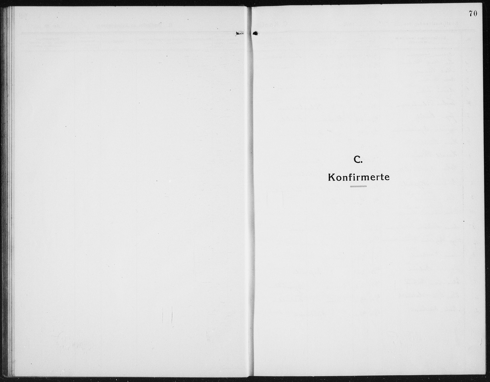 Kolbu prestekontor, AV/SAH-PREST-110/H/Ha/Hab/L0006: Klokkerbok nr. 6, 1916-1934, s. 70