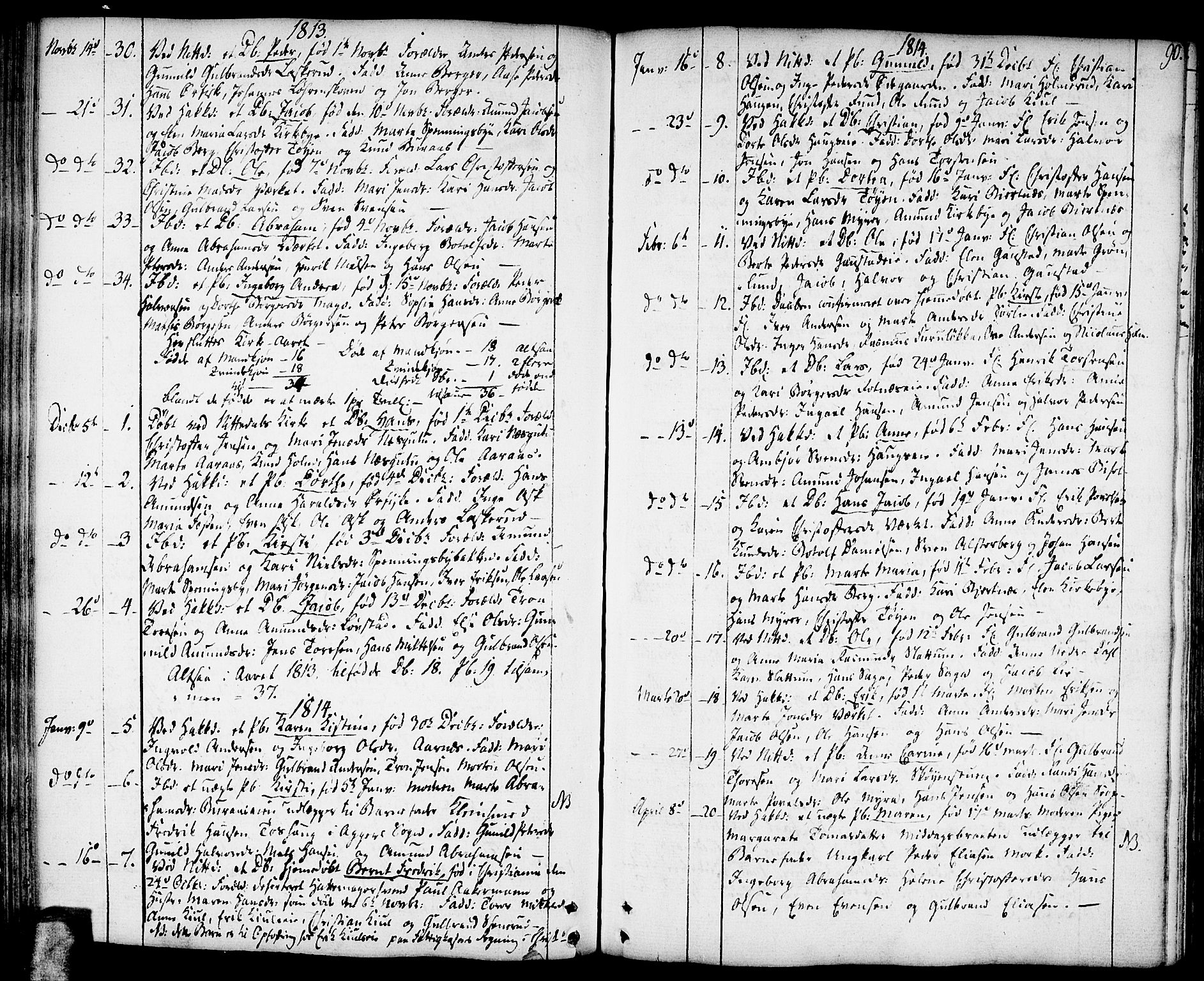Nittedal prestekontor Kirkebøker, SAO/A-10365a/F/Fa/L0002: Ministerialbok nr. I 2, 1779-1814, s. 90