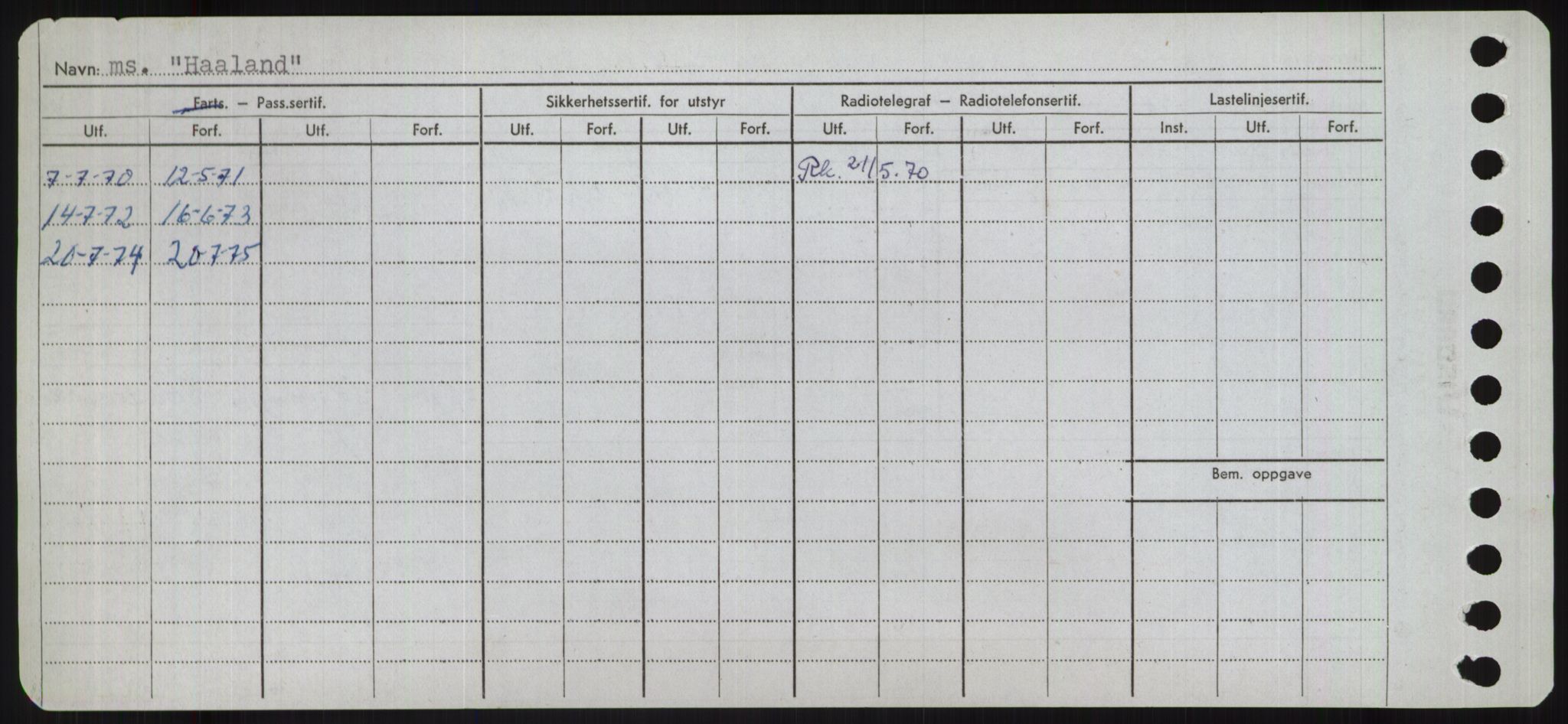 Sjøfartsdirektoratet med forløpere, Skipsmålingen, RA/S-1627/H/Ha/L0003/0001: Fartøy, Hilm-Mar / Fartøy, Hilm-Kol, s. 248