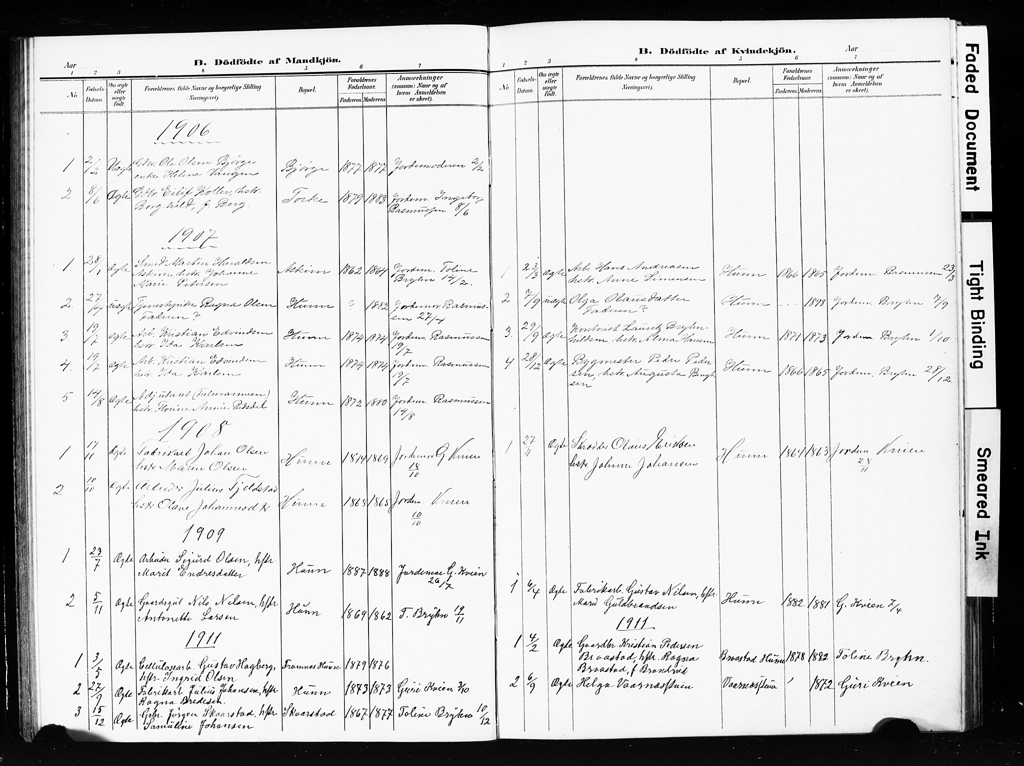 Vardal prestekontor, AV/SAH-PREST-100/H/Ha/Hab/L0013: Klokkerbok nr. 13, 1904-1915