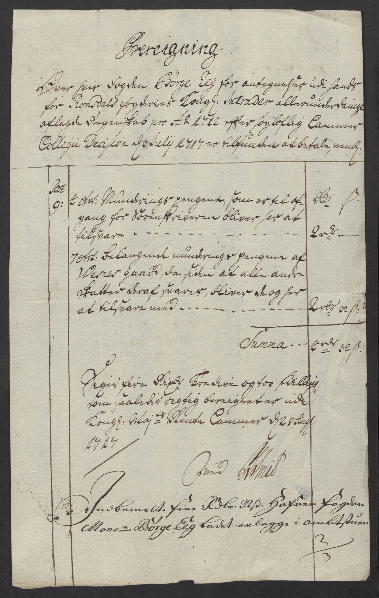 Rentekammeret inntil 1814, Reviderte regnskaper, Fogderegnskap, RA/EA-4092/R55/L3661: Fogderegnskap Romsdal, 1712, s. 261