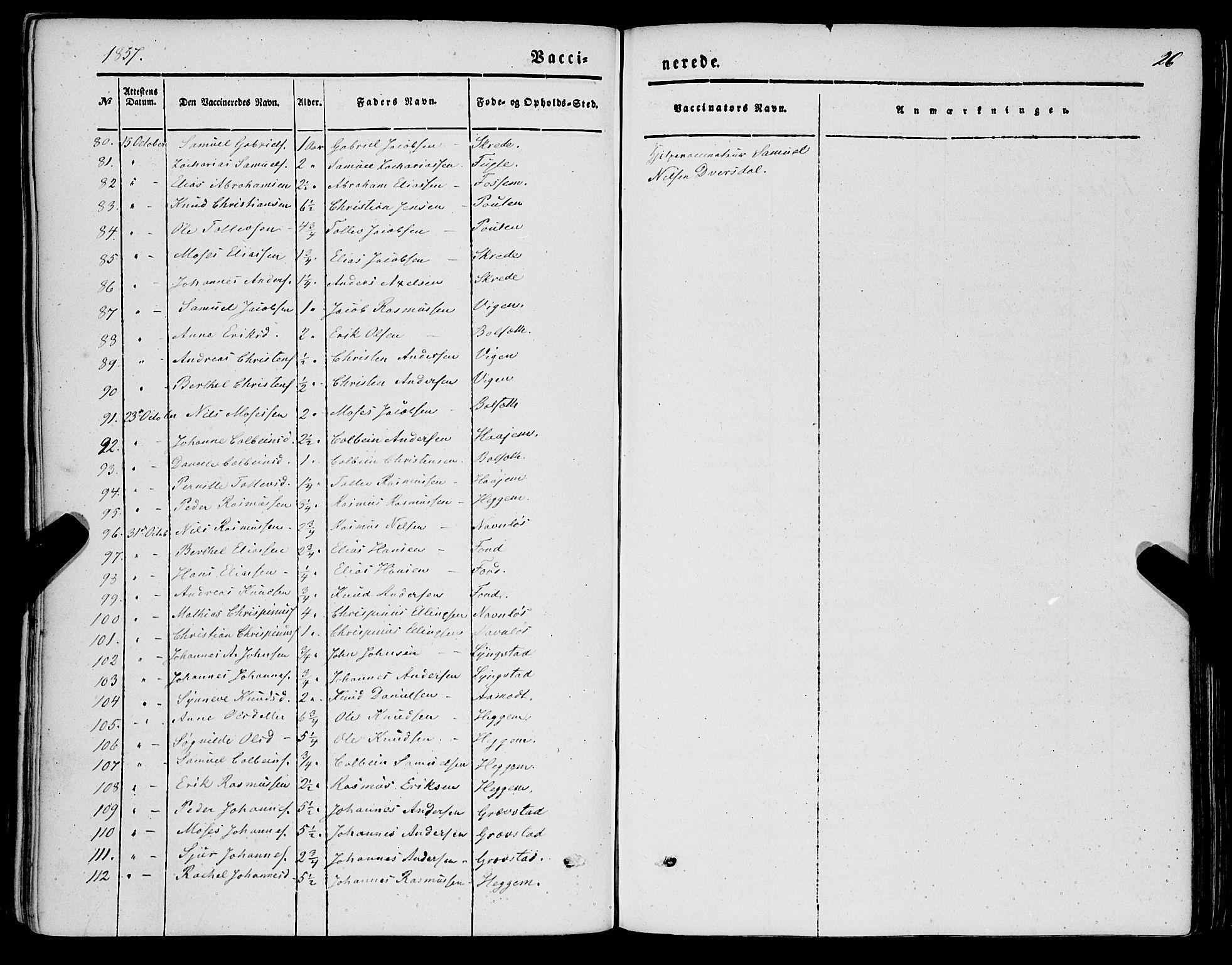Jølster sokneprestembete, SAB/A-80701/H/Haa/Haaa/L0010: Ministerialbok nr. A 10, 1847-1865, s. 26