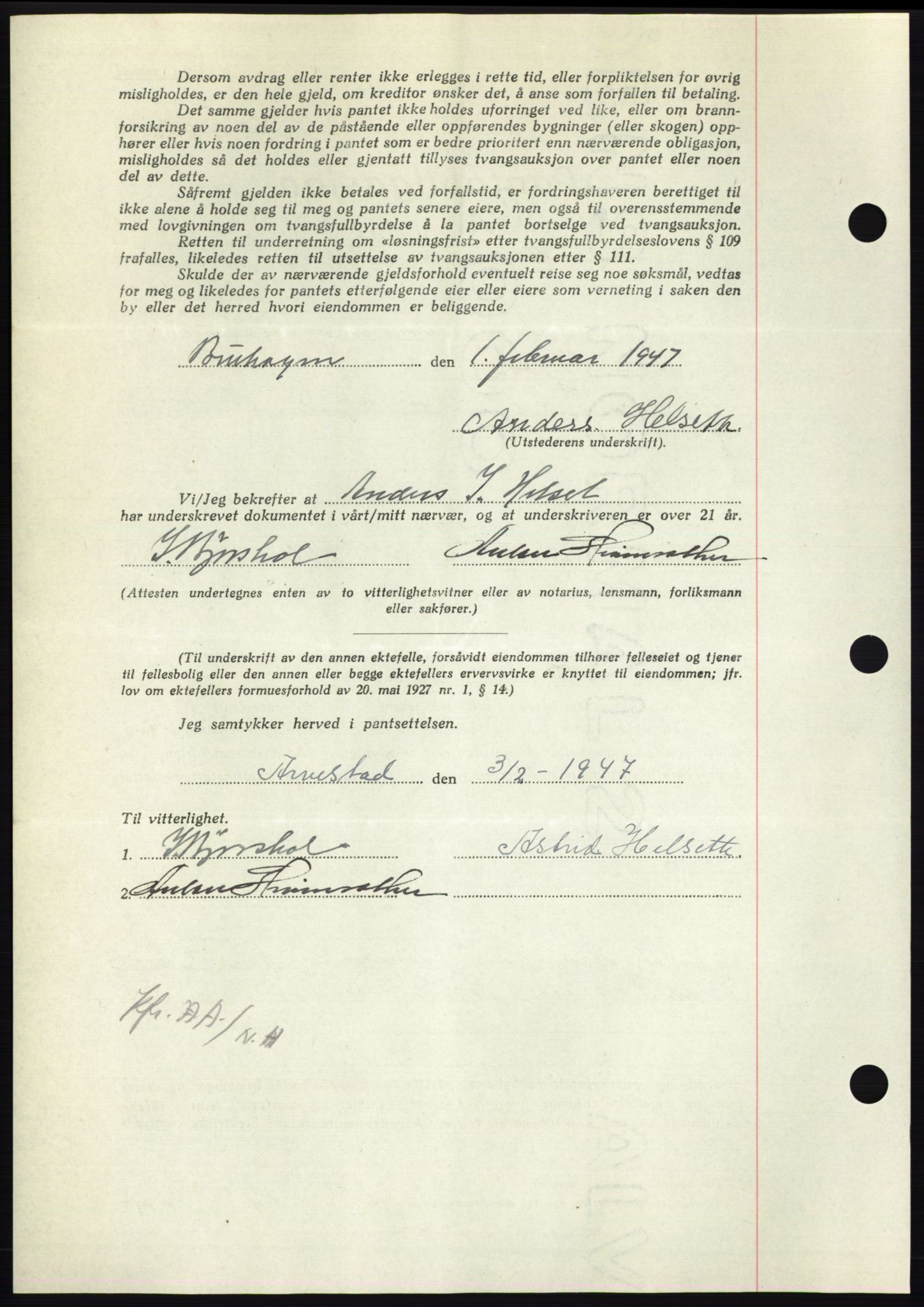 Nordmøre sorenskriveri, AV/SAT-A-4132/1/2/2Ca: Pantebok nr. B95, 1946-1947, Dagboknr: 422/1947