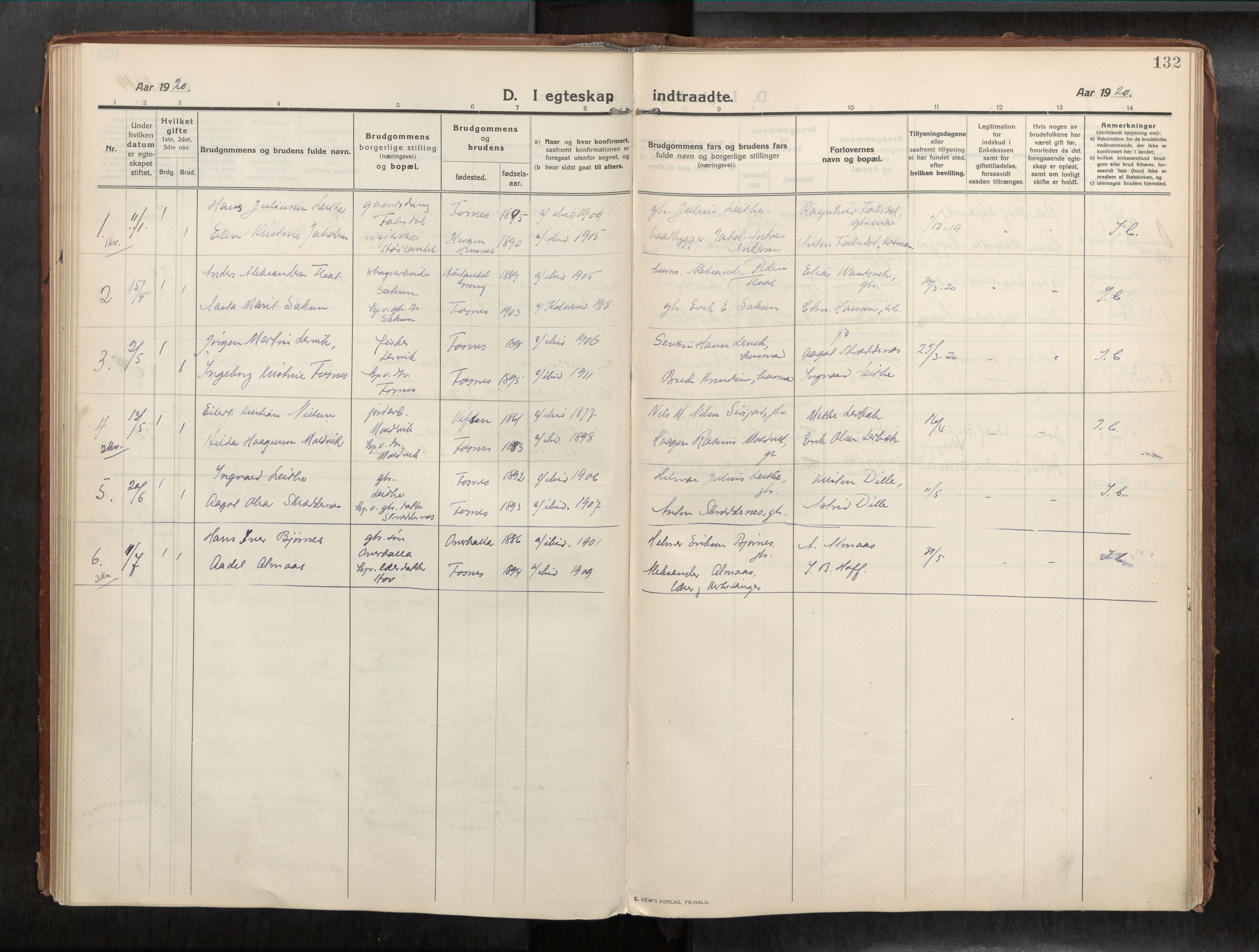 Ministerialprotokoller, klokkerbøker og fødselsregistre - Nord-Trøndelag, AV/SAT-A-1458/773/L0624a: Ministerialbok nr. 773A16, 1910-1936, s. 132