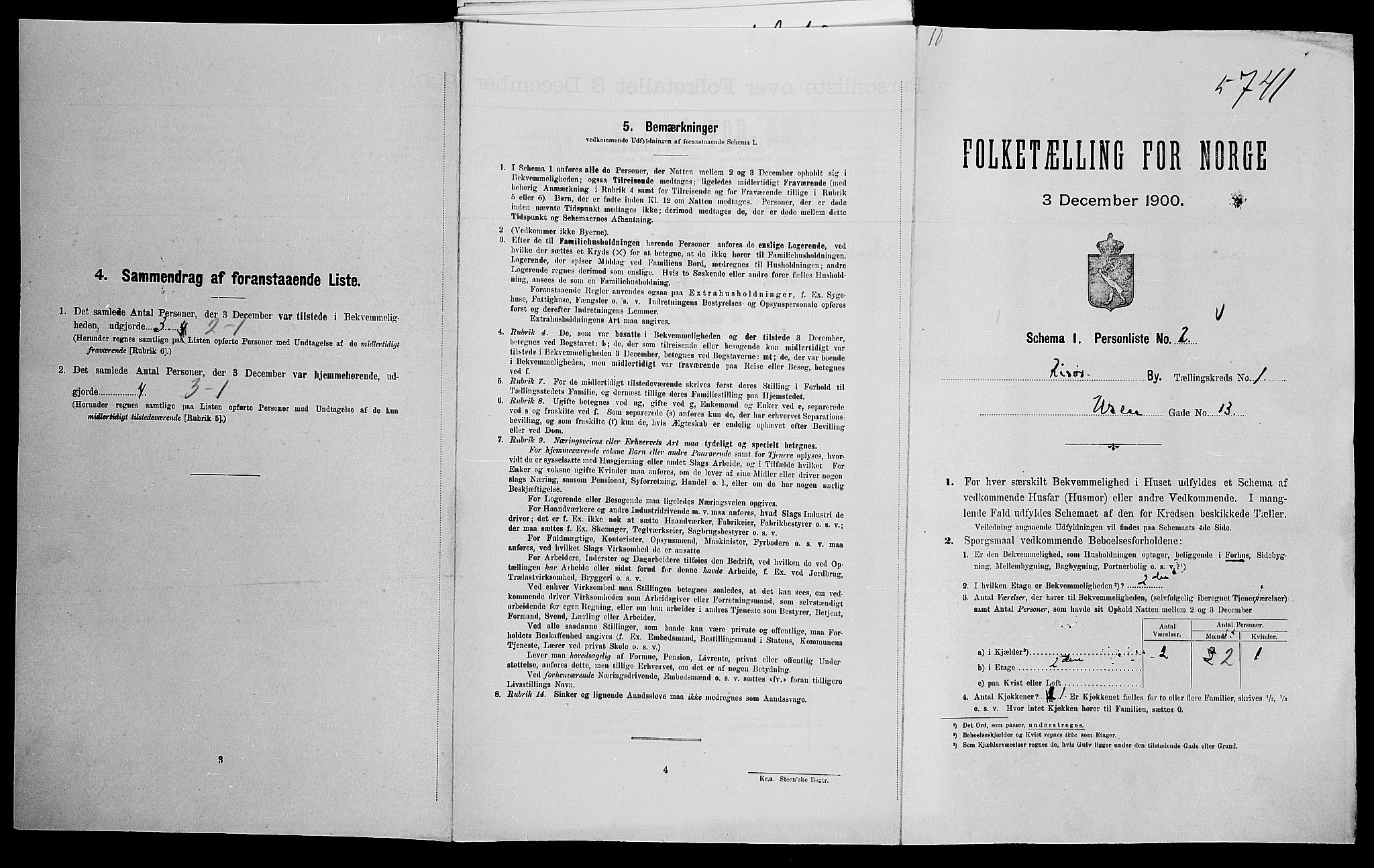 SAK, Folketelling 1900 for 0901 Risør kjøpstad, 1900, s. 31
