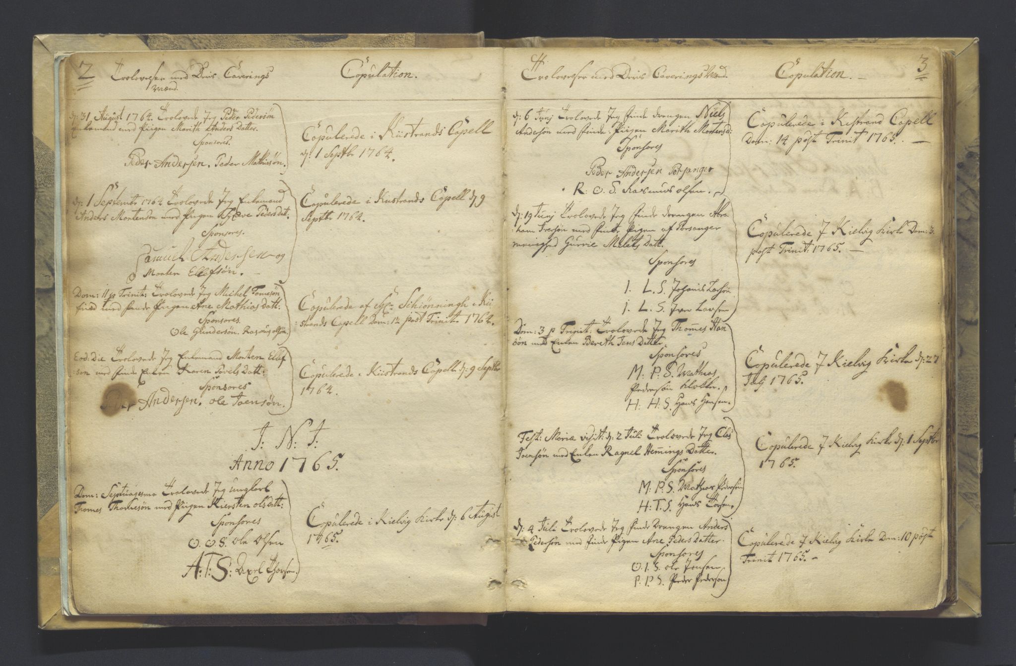 Kistrand/Porsanger sokneprestembete, AV/SATØ-S-1351/H/Ha/L0001.kirke: Ministerialbok nr. 1, 1764-1792, s. 2-3