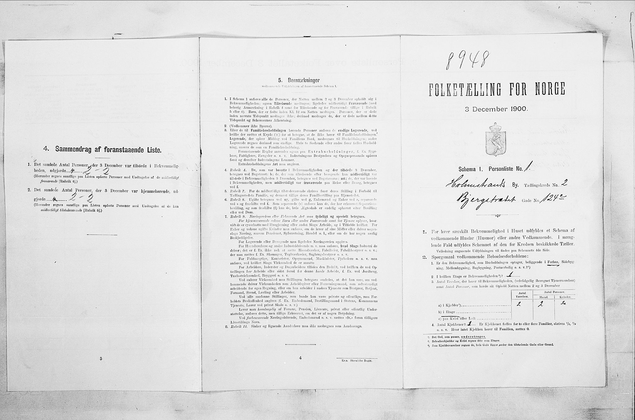 RA, Folketelling 1900 for 0702 Holmestrand kjøpstad, 1900, s. 605